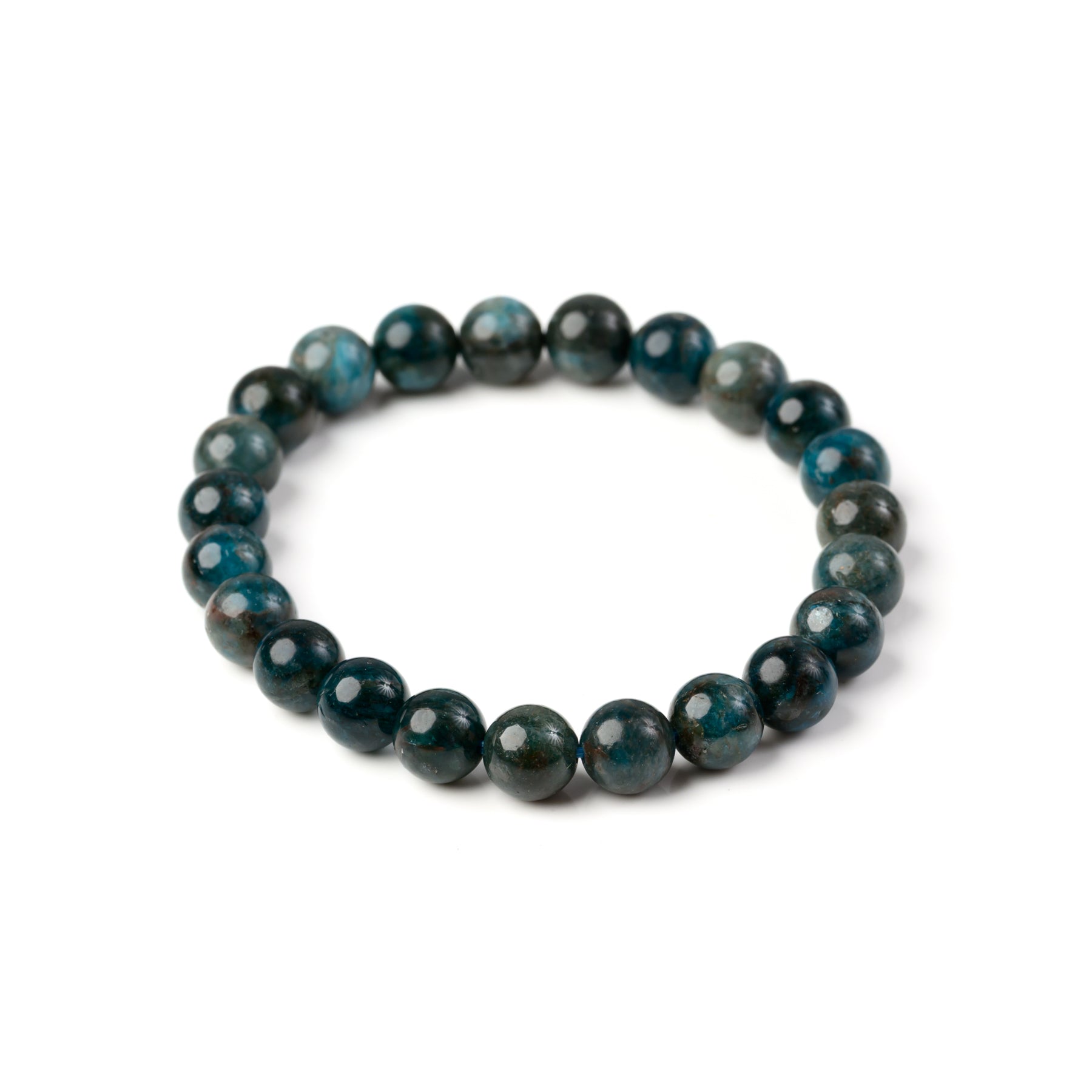 Blue Apatite Bead Bracelet