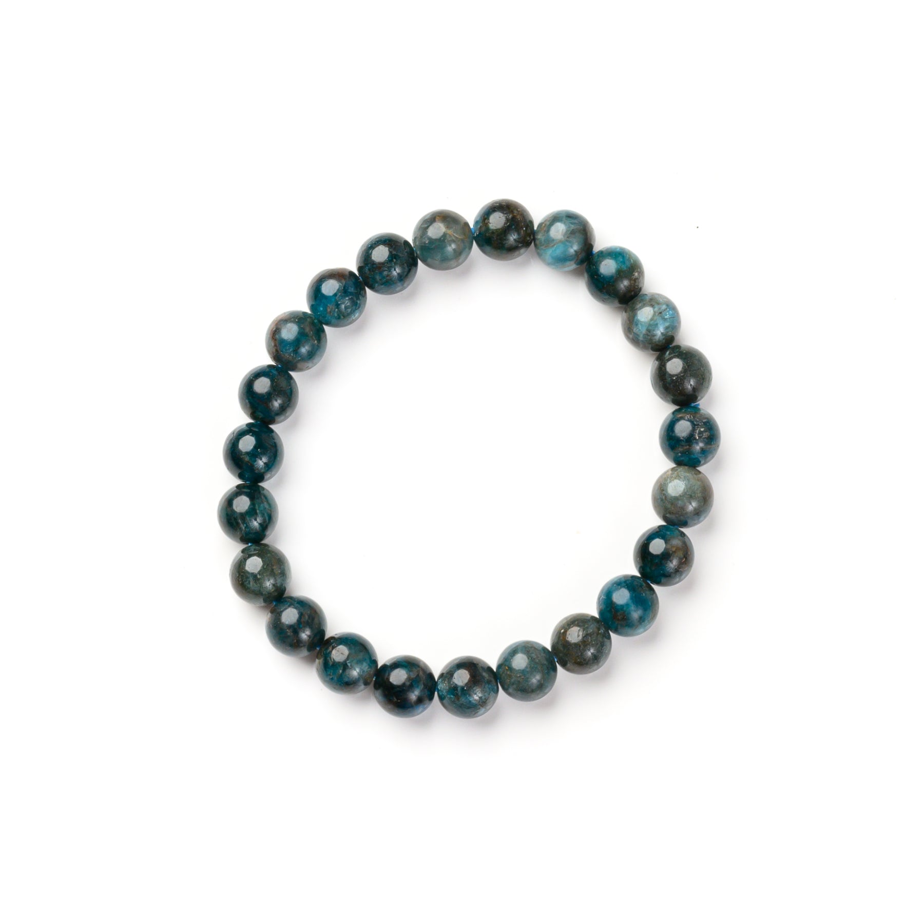 Blue Apatite Bead Bracelet