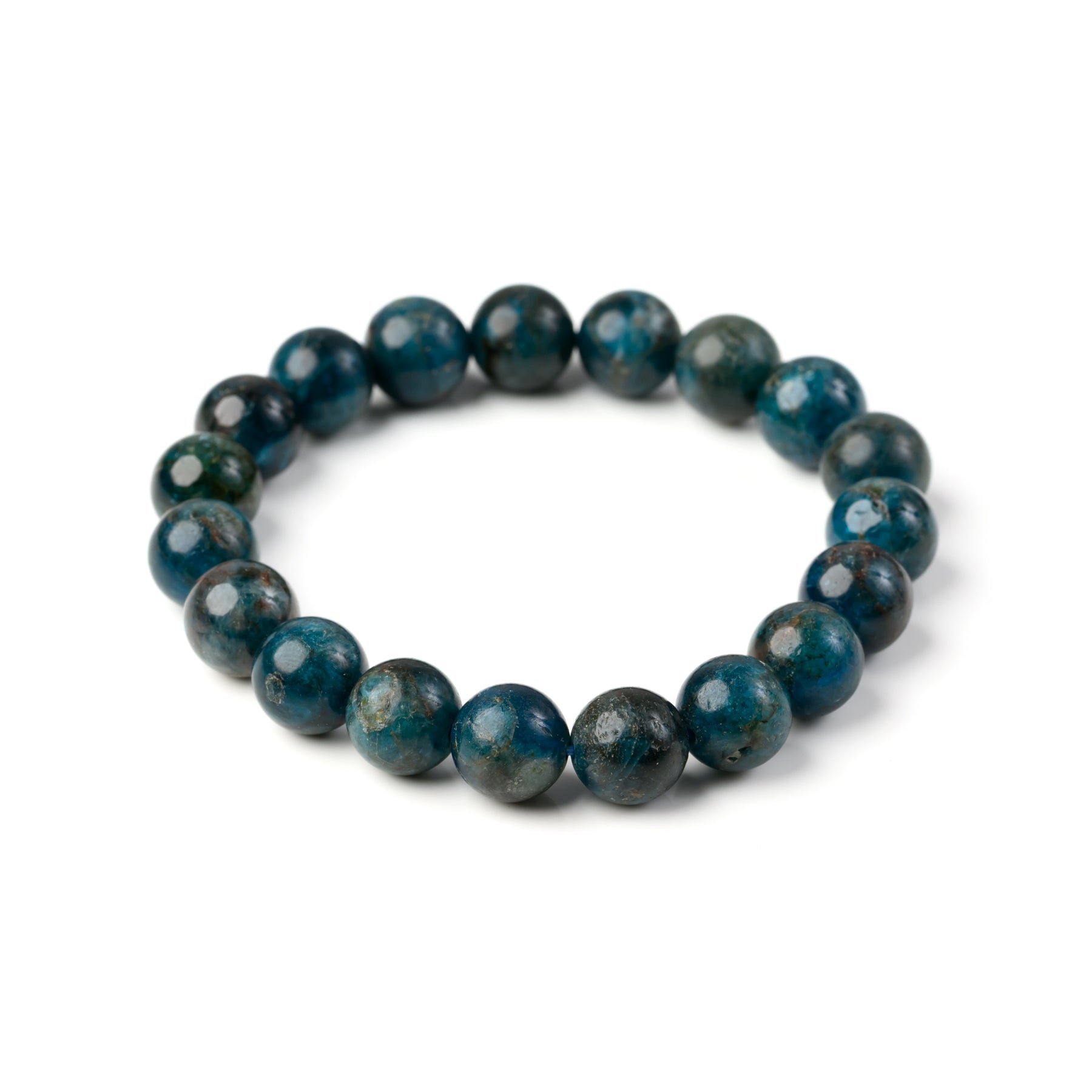 Blue Apatite Bead Bracelet