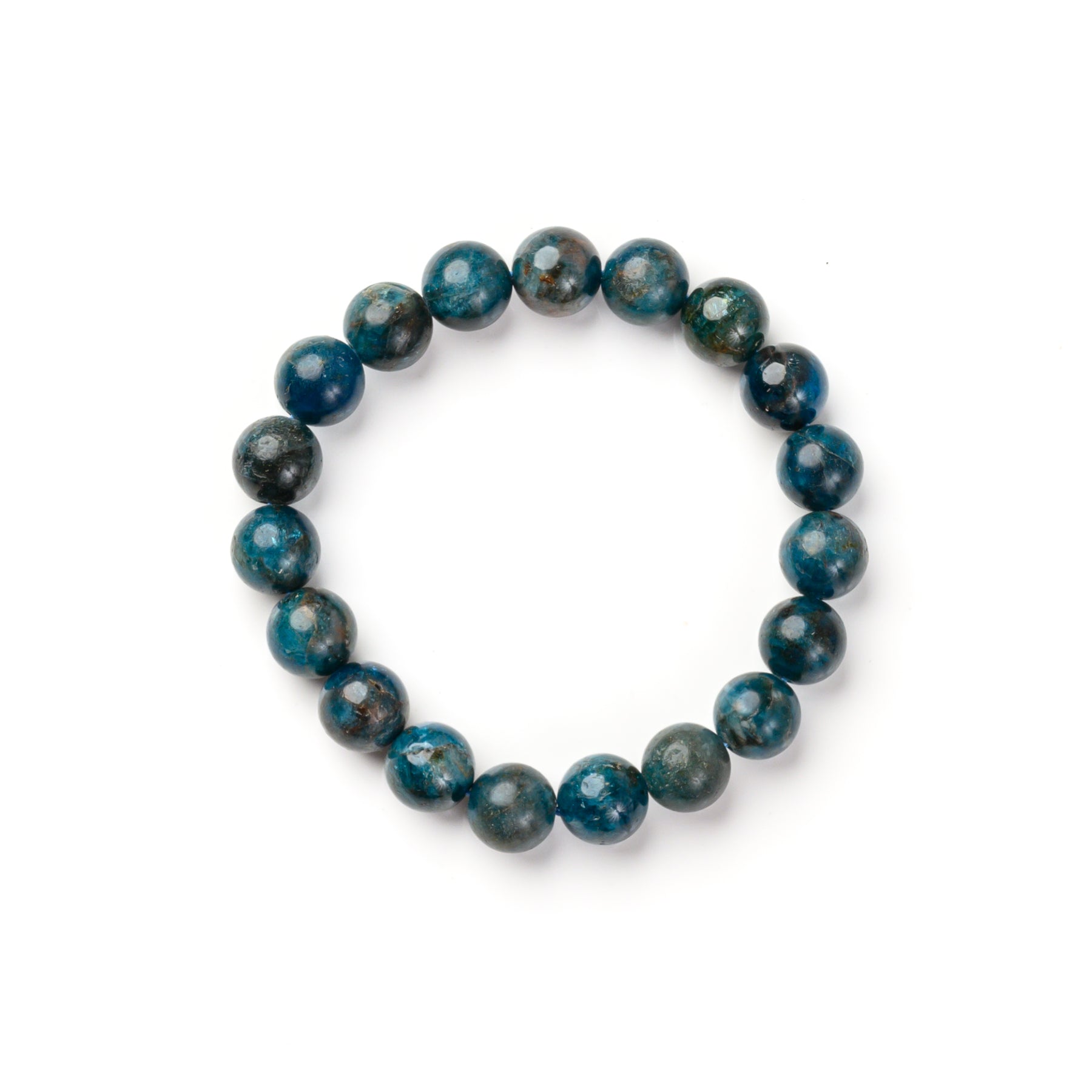 Blue Apatite Bead Bracelet