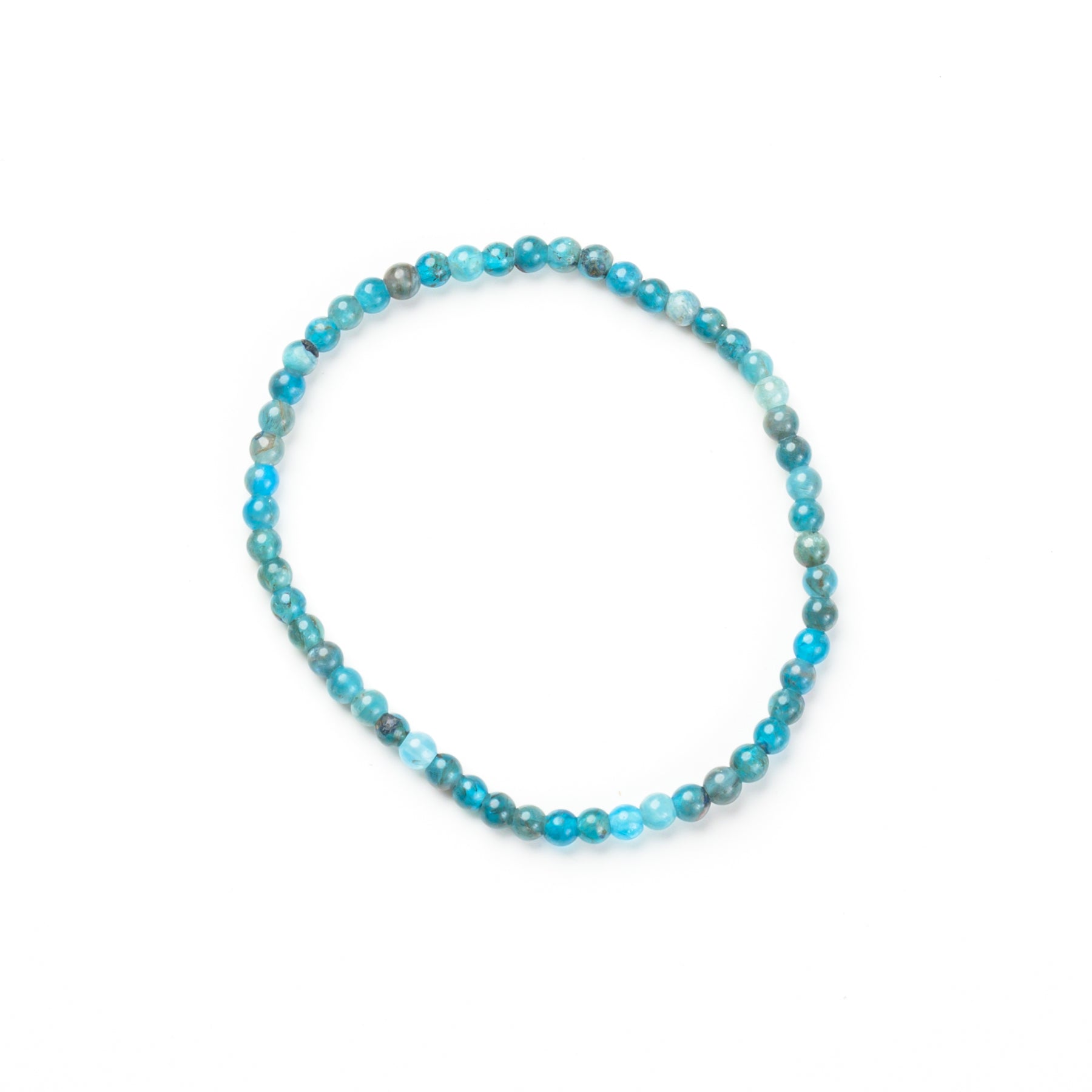 Blue Apatite Bead Bracelet