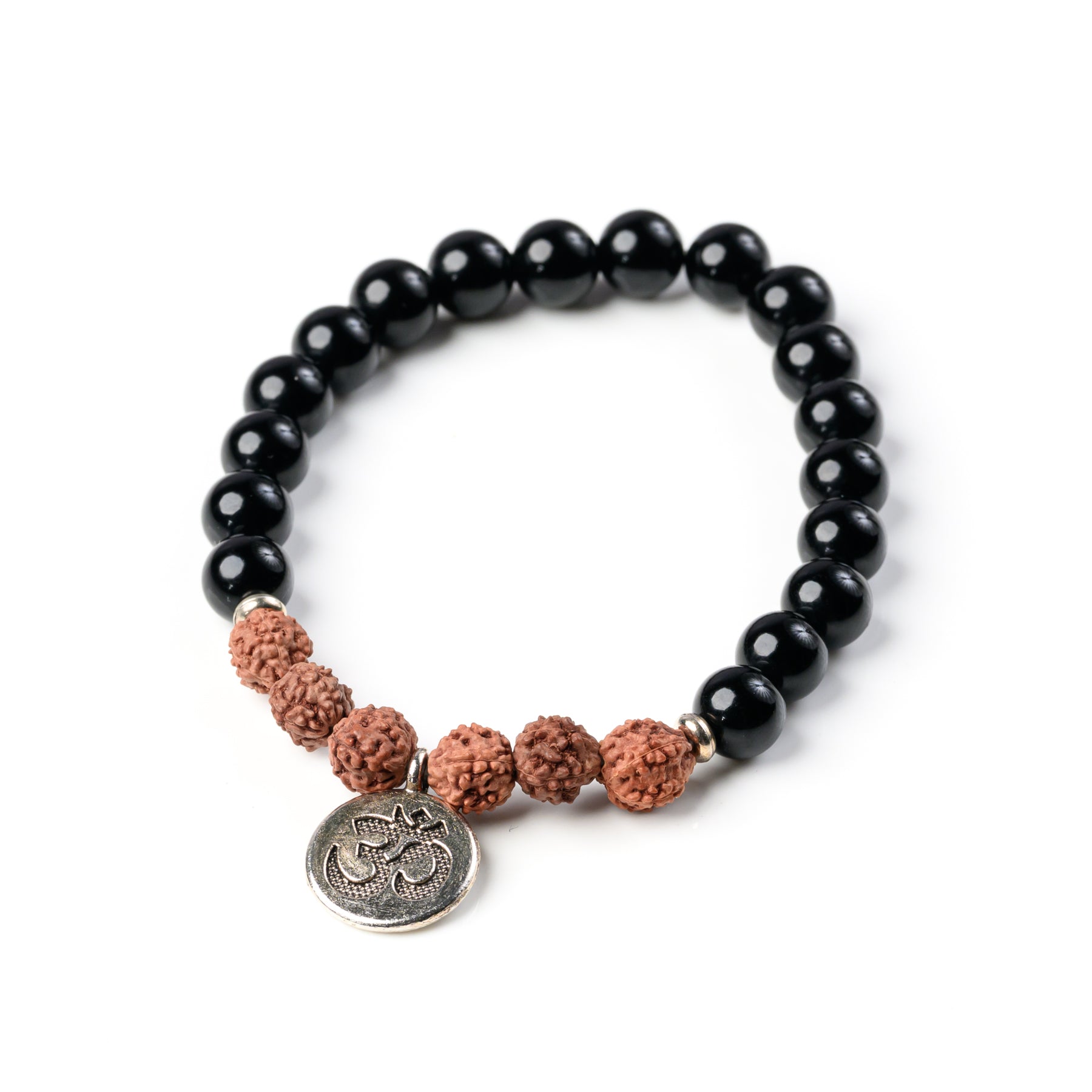 Black Onyx with Rudraksha & OM charm