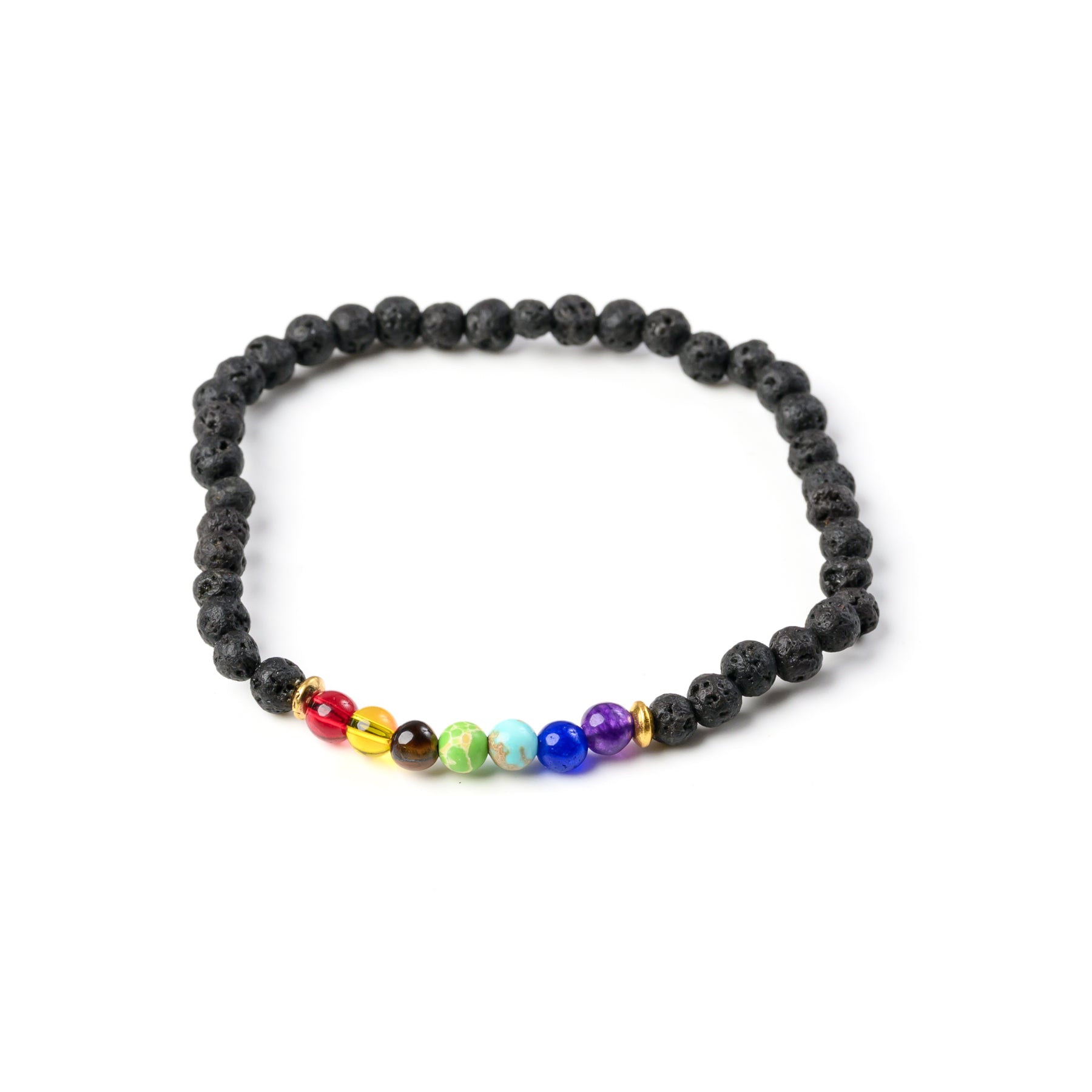 7-Chakra Lava Stone Bracelet