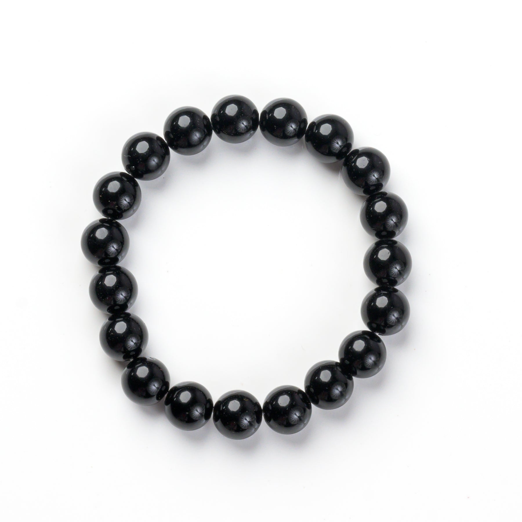 Black Obsidian Bead Bracelet