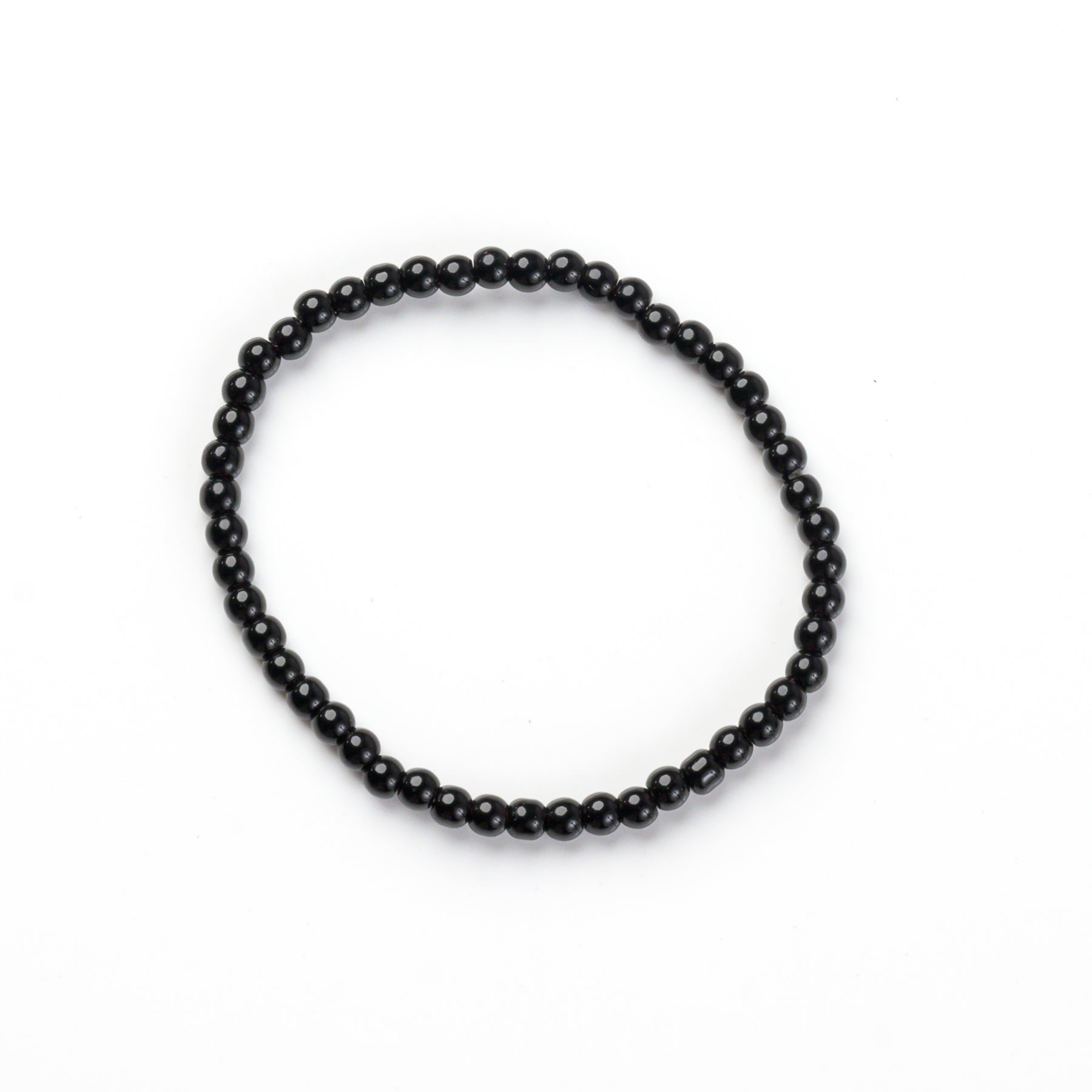 Black Obsidian Bead Bracelet