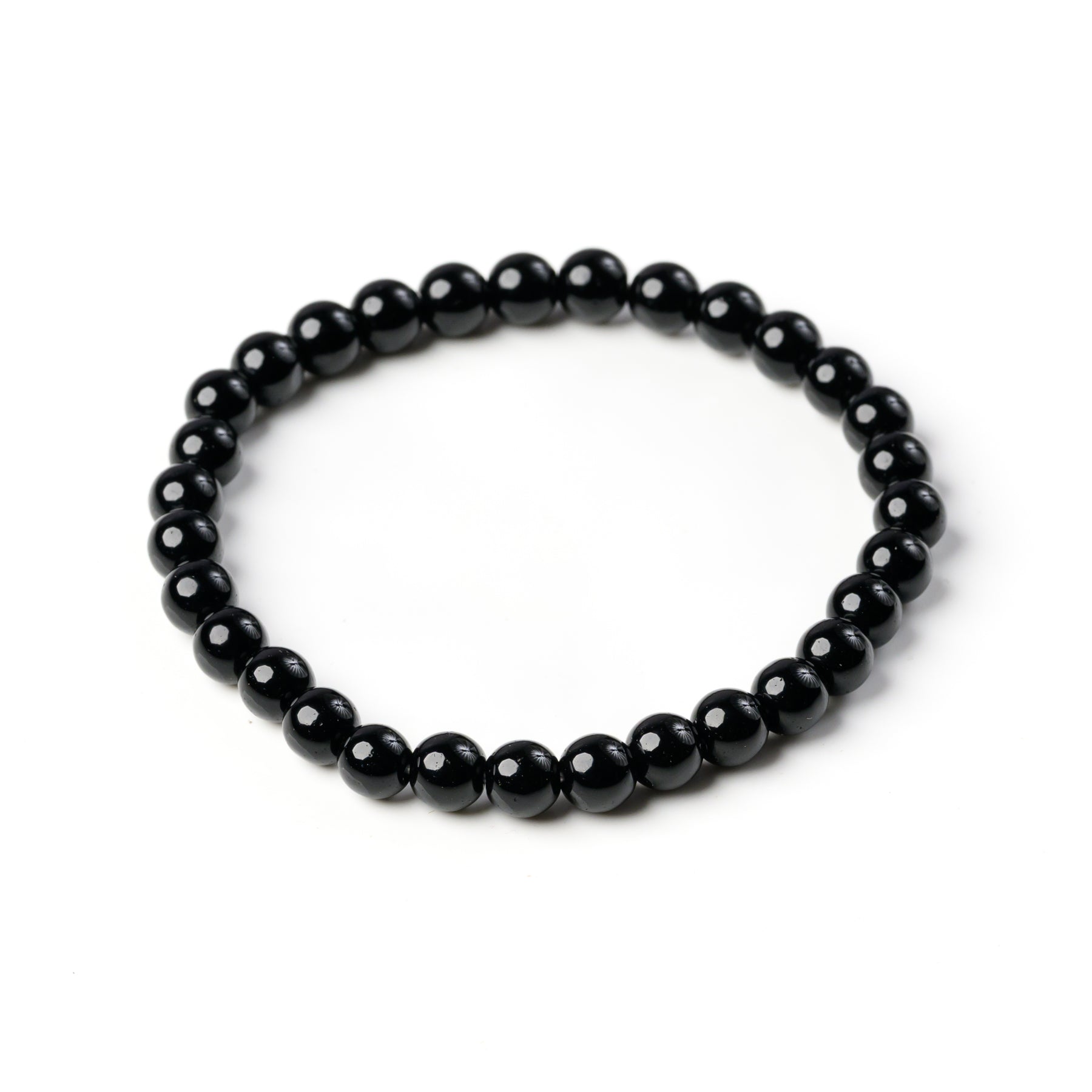 Black Obsidian Bead Bracelet