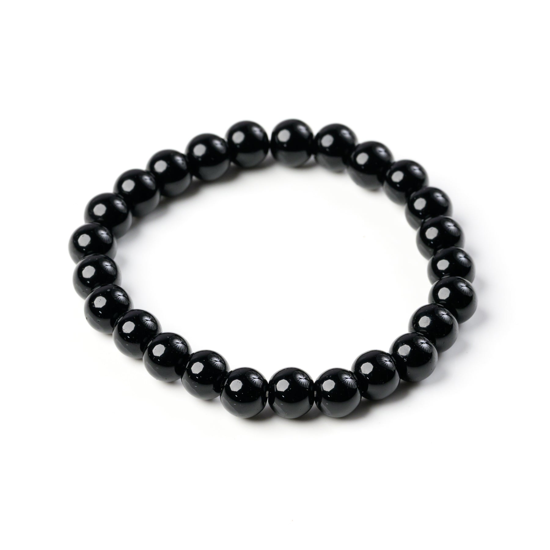 Black Obsidian Bead Bracelet