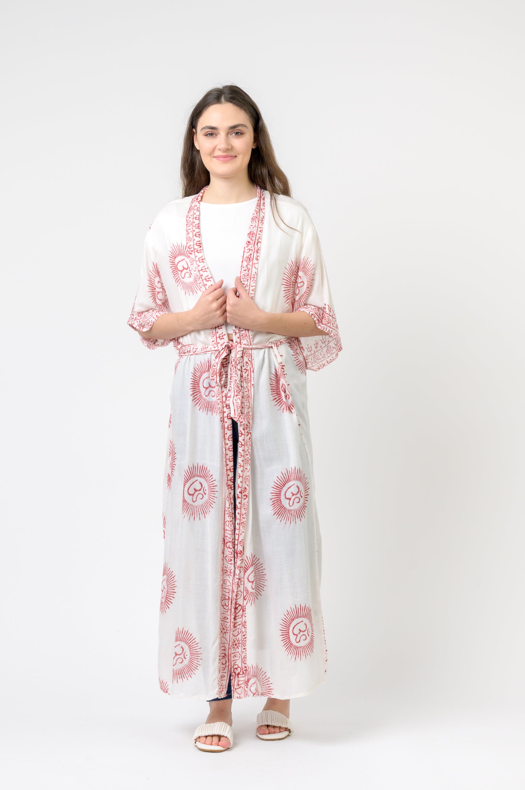 Rhea Short Sleeve Om Kimono