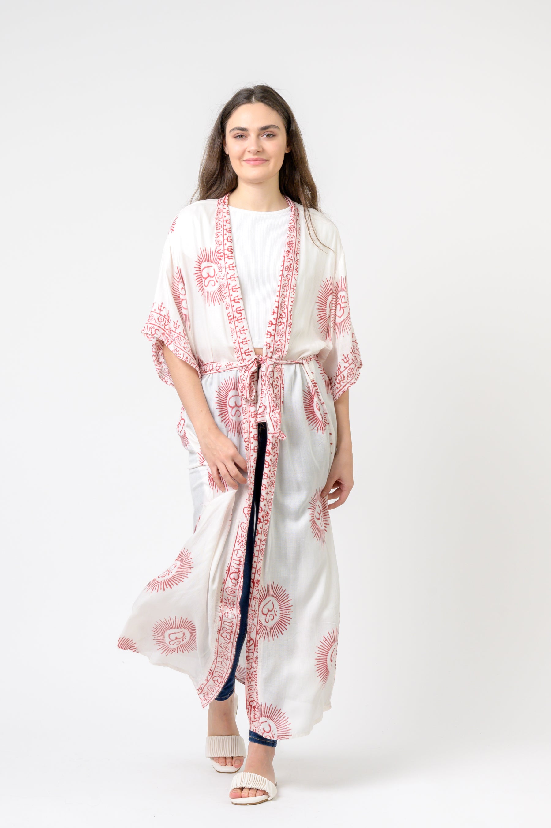 Rhea Short Sleeve Om Kimono