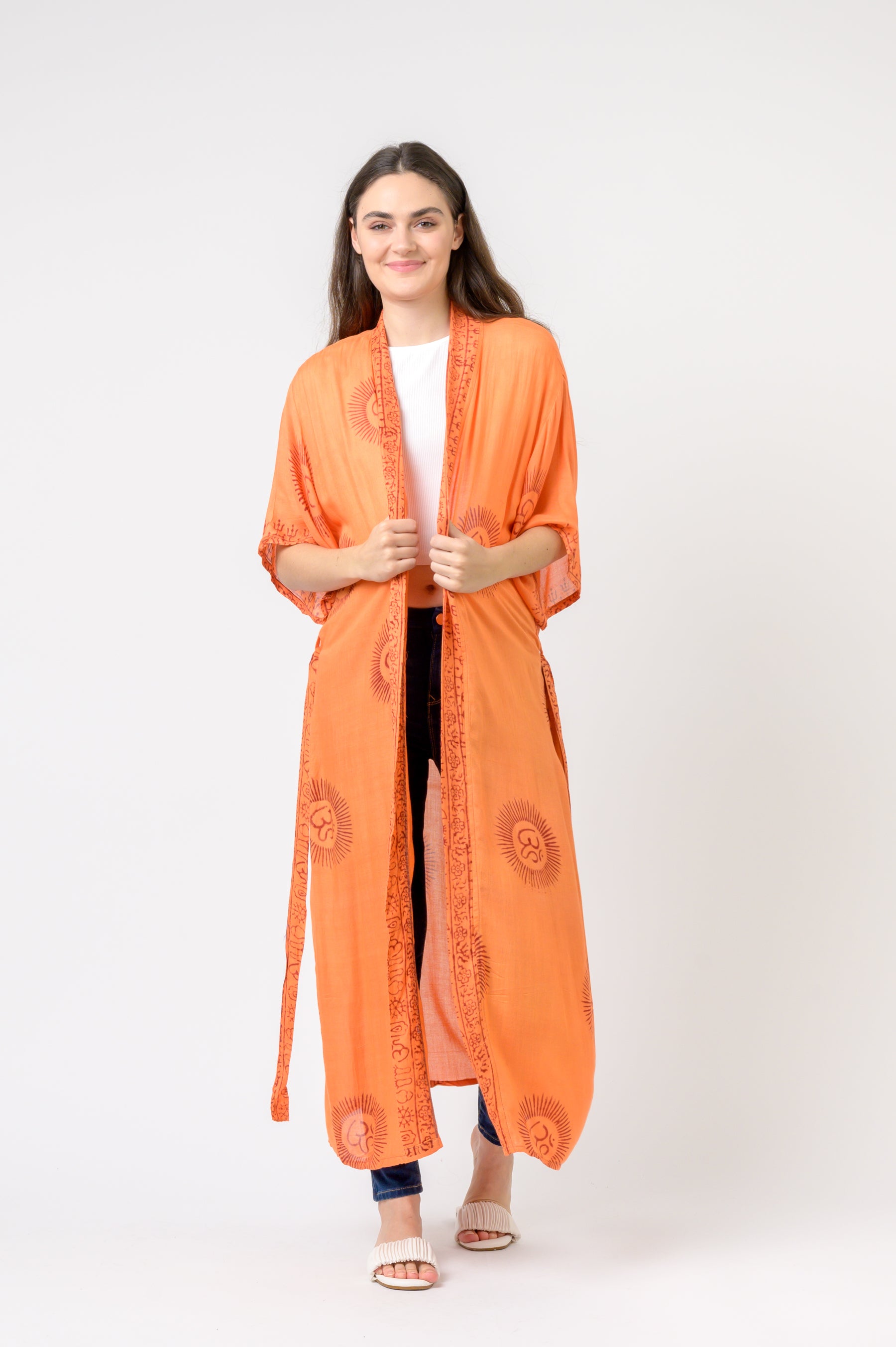 Rhea Short Sleeve Om Kimono