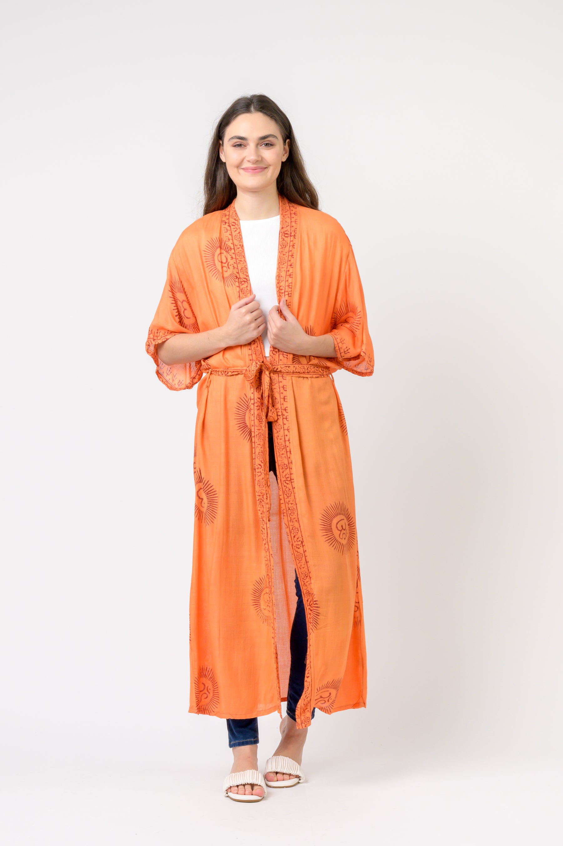 Rhea Short Sleeve Om Kimono