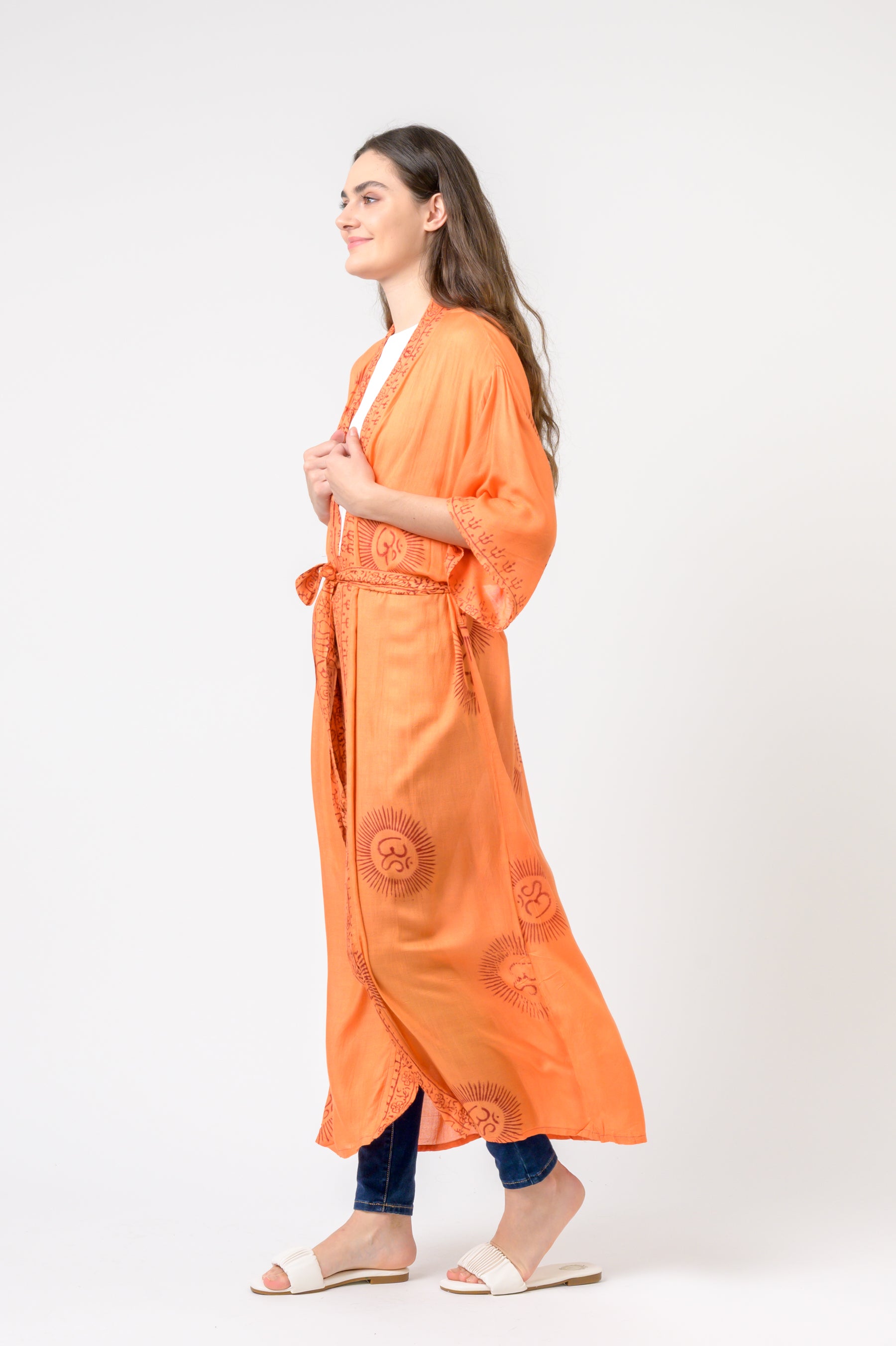 Rhea Short Sleeve Om Kimono