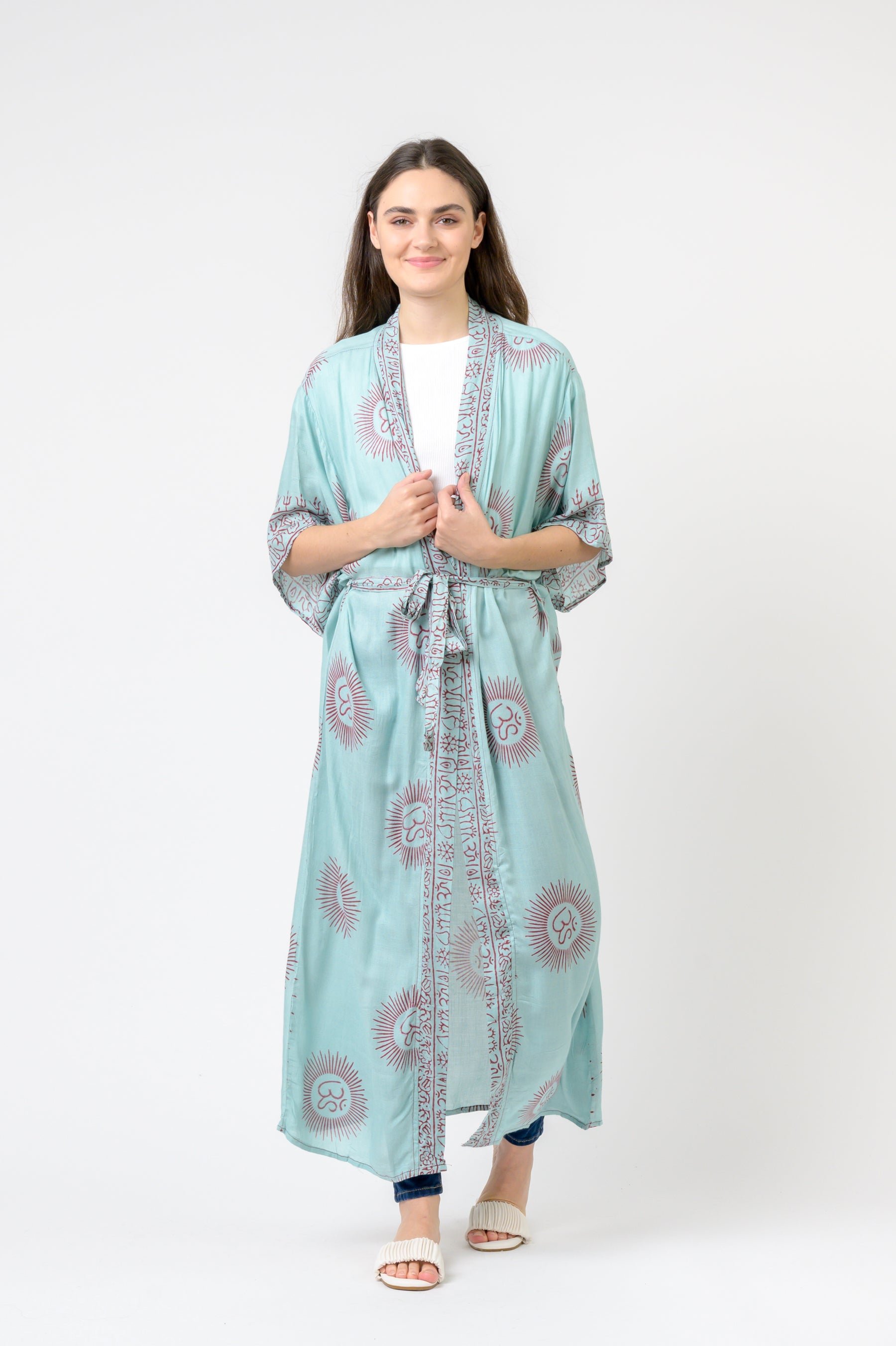 Rhea Short Sleeve Om Kimono