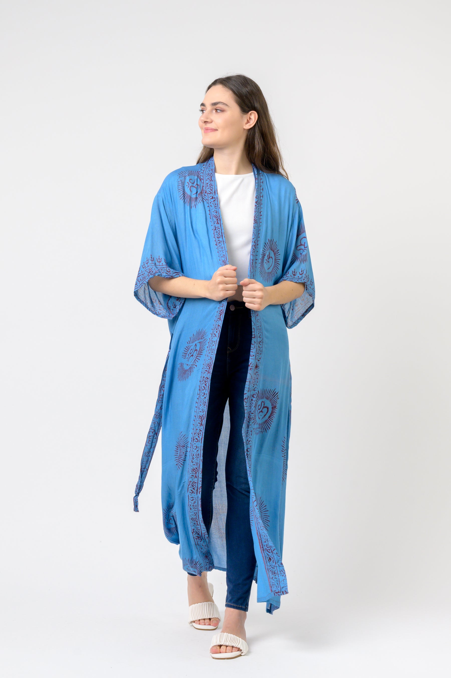 Rhea Short Sleeve Om Kimono