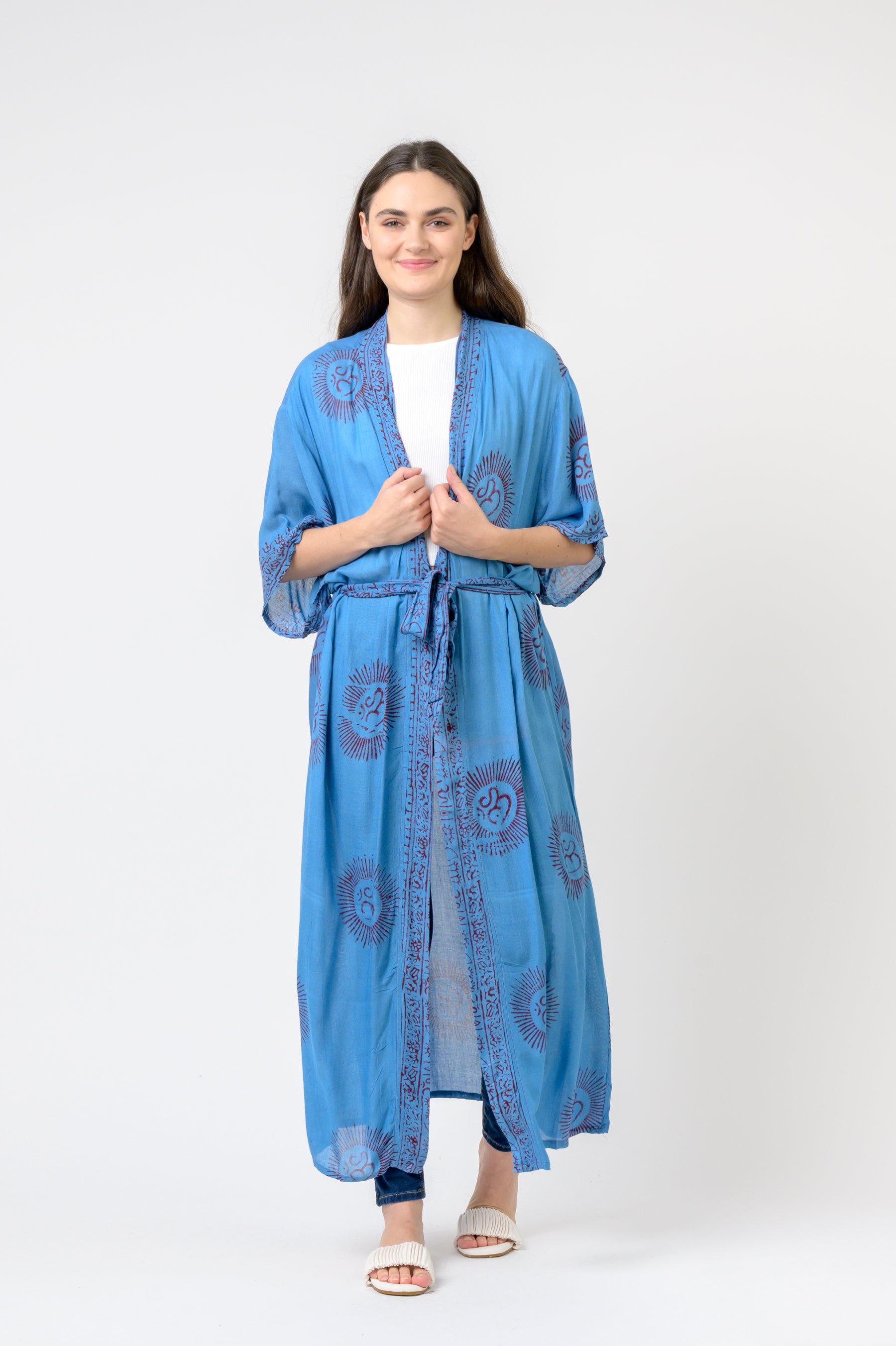 Rhea Short Sleeve Om Kimono