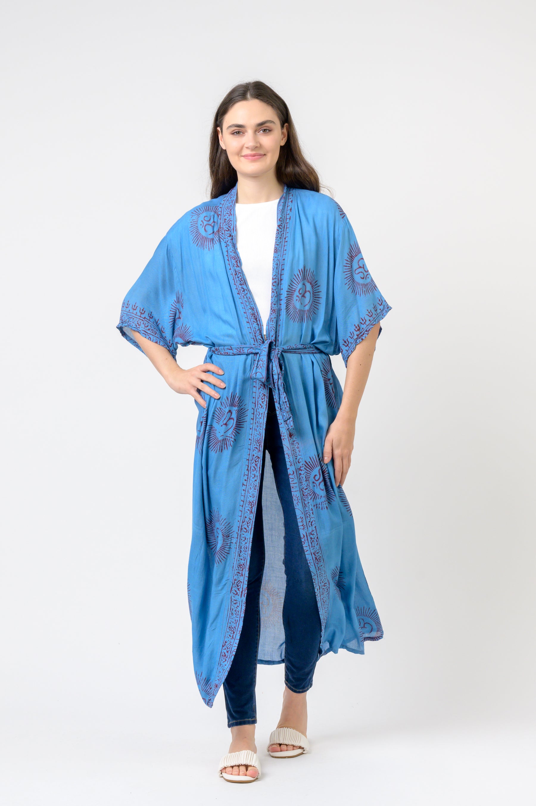 Rhea Short Sleeve Om Kimono
