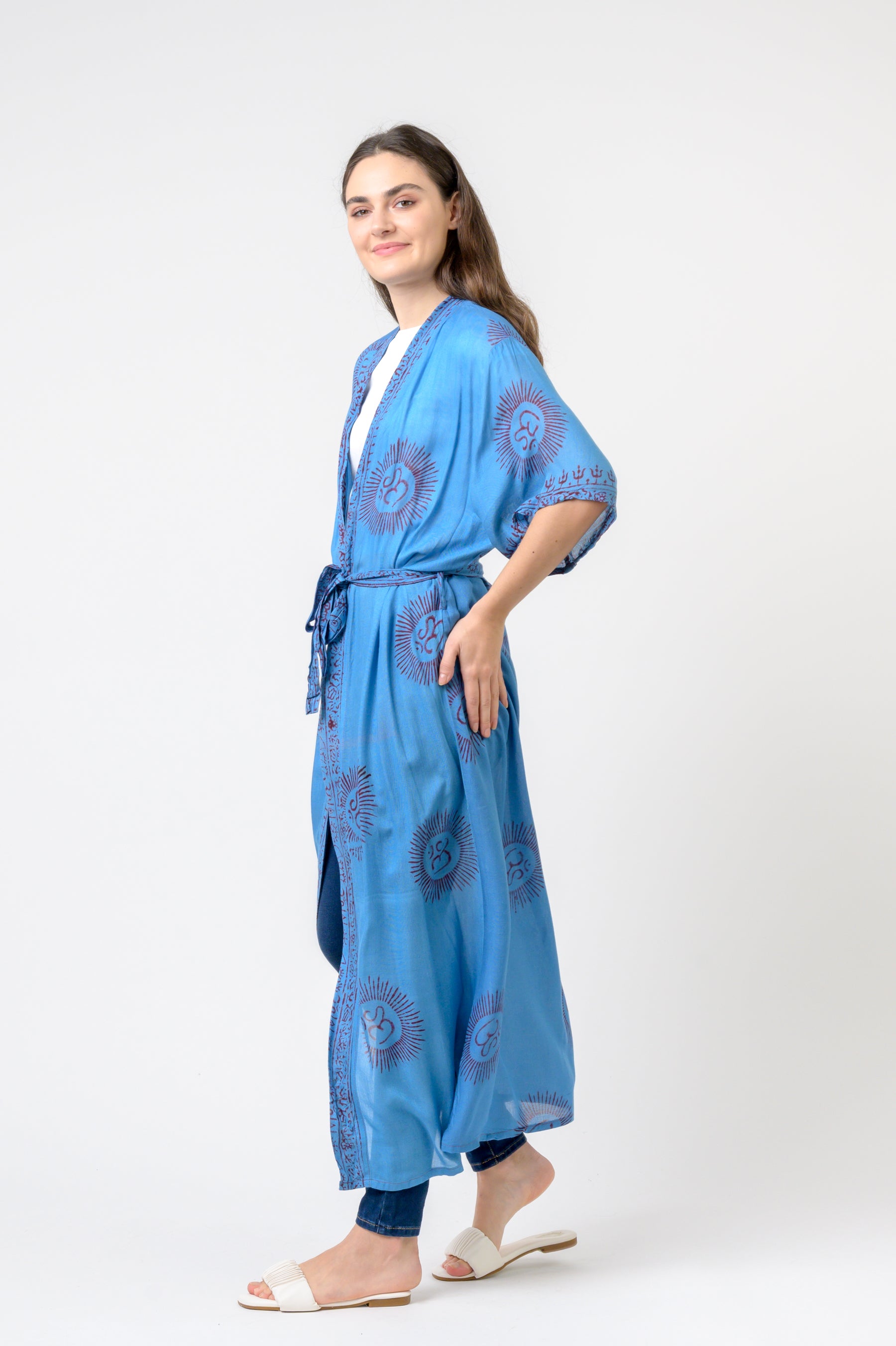 Rhea Short Sleeve Om Kimono