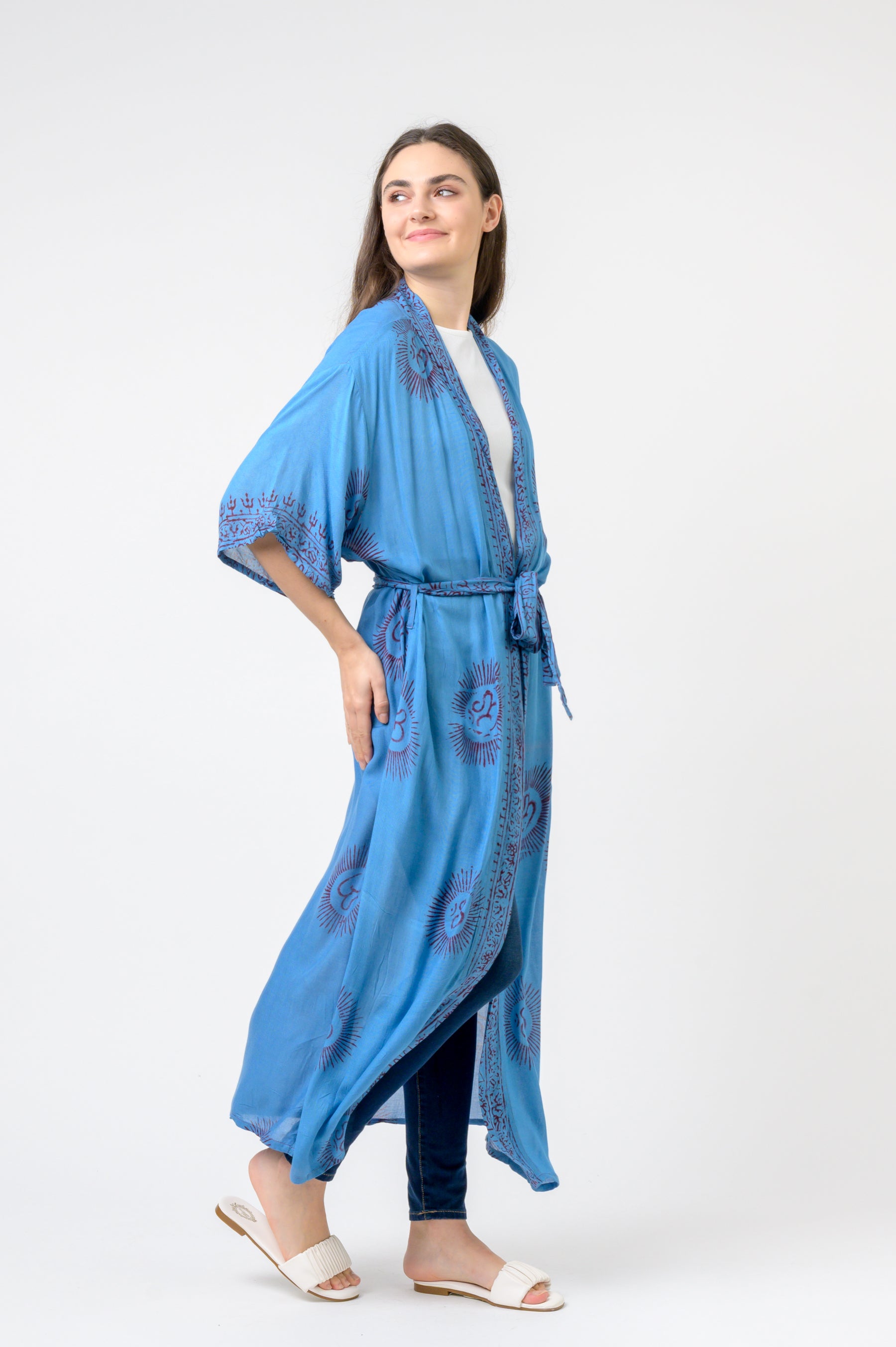 Rhea Short Sleeve Om Kimono