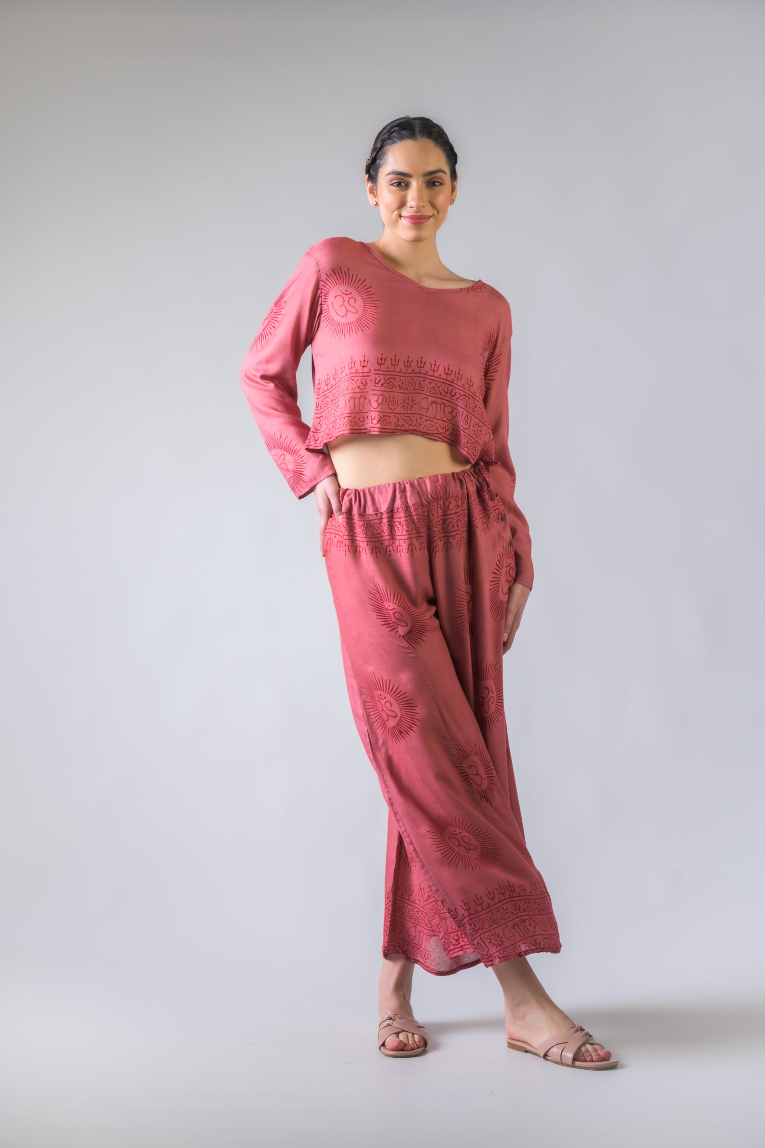Rhea V Neck Top and Trousers Set Assorted / One Size