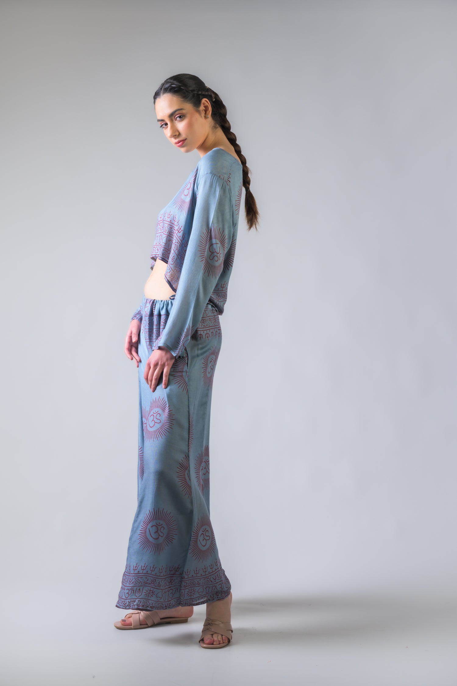 Rhea V Neck Top and Trousers Set Assorted / One Size
