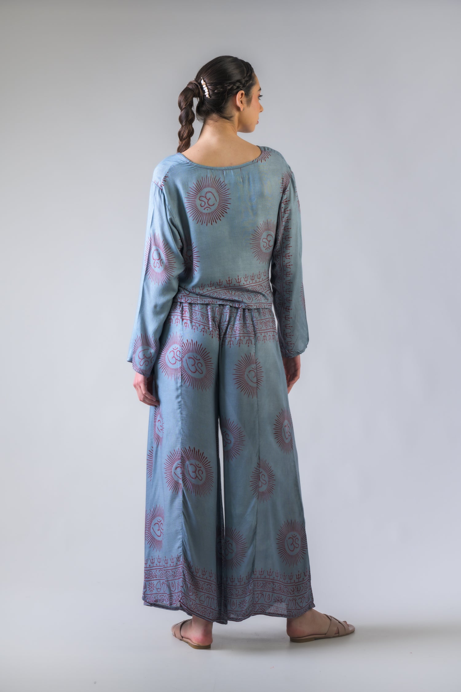 Rhea V Neck Top and Trousers Set Assorted / One Size