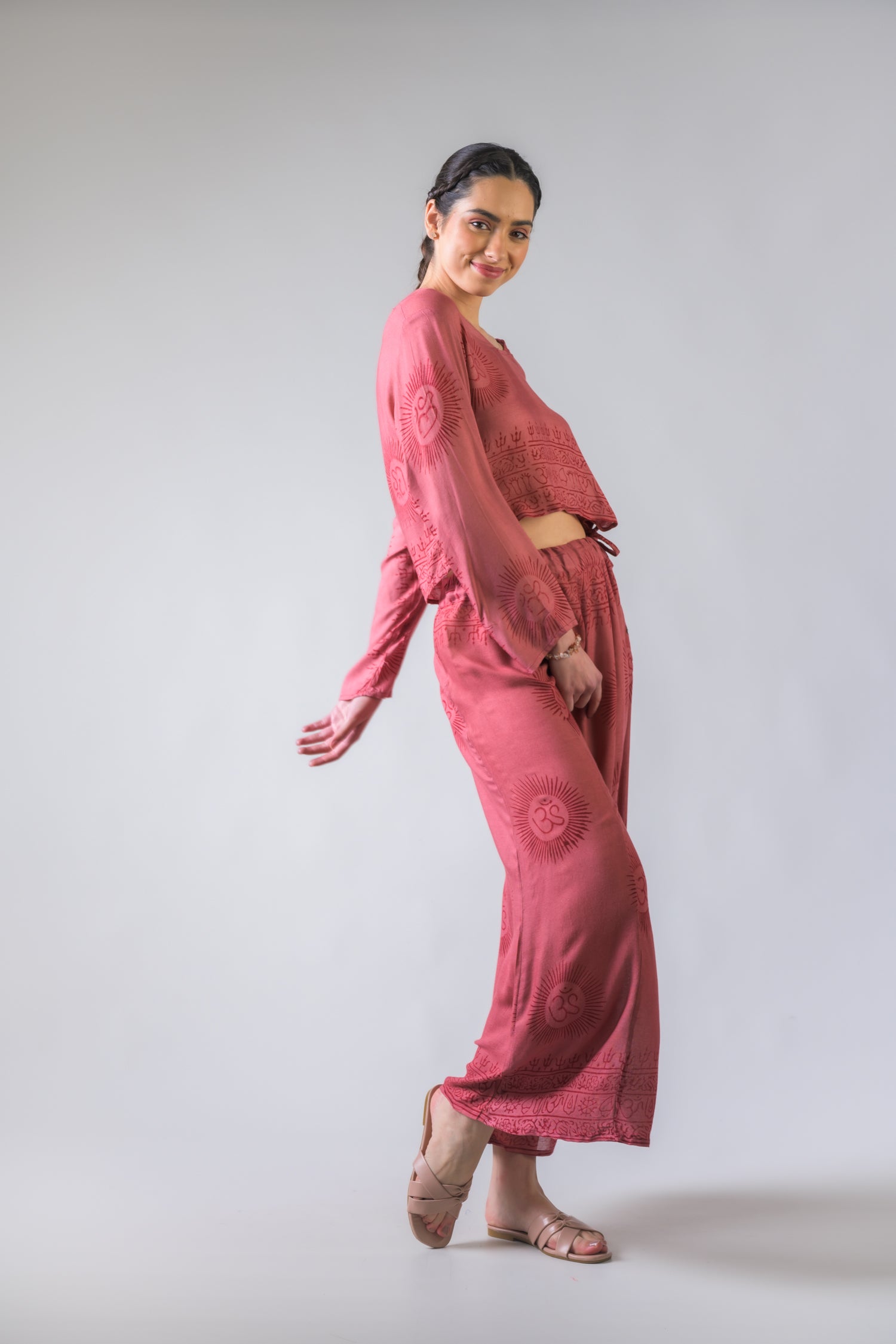 Rhea V Neck Top and Trousers Set Assorted / One Size