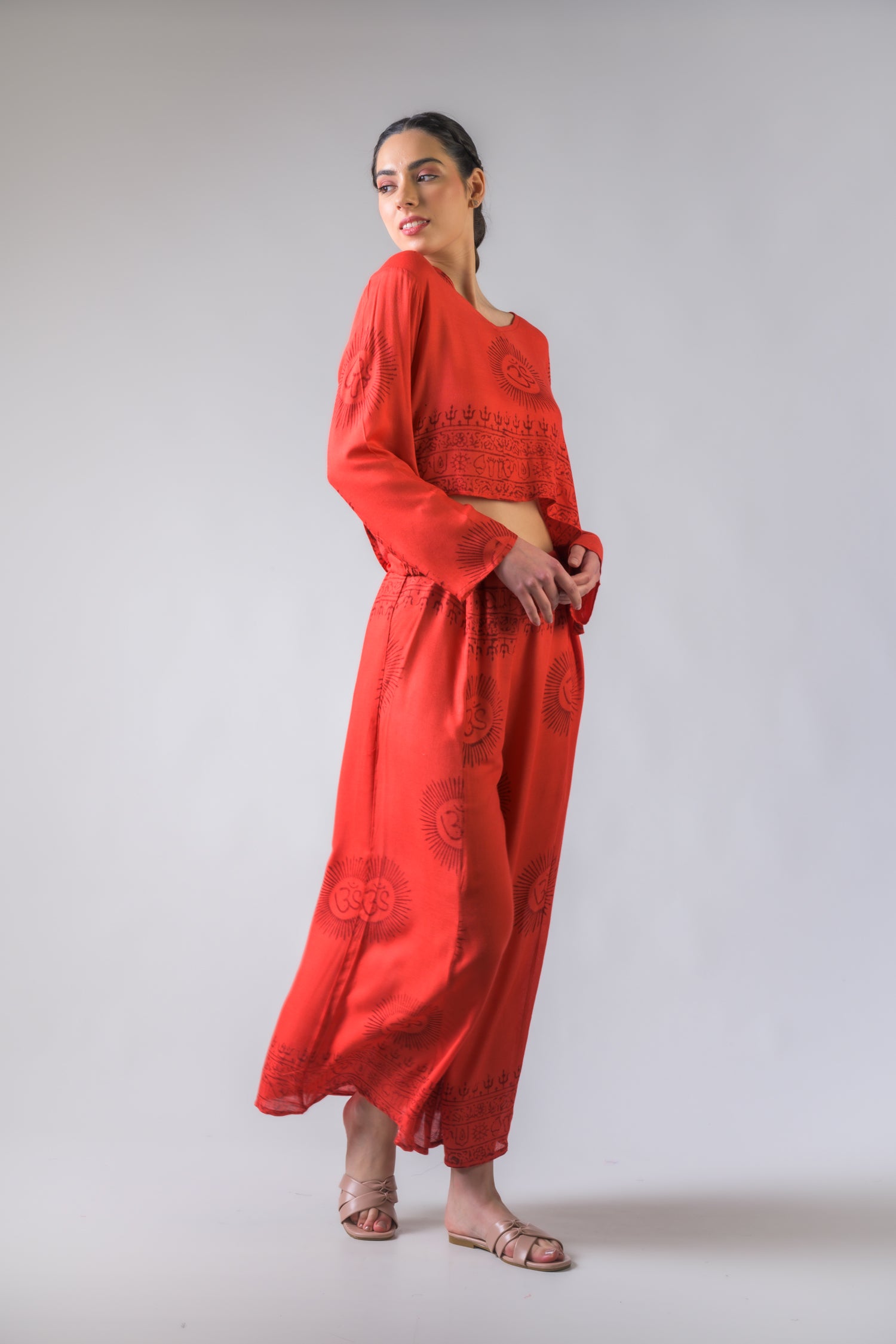 Rhea V Neck Top and Trousers Set Assorted / One Size