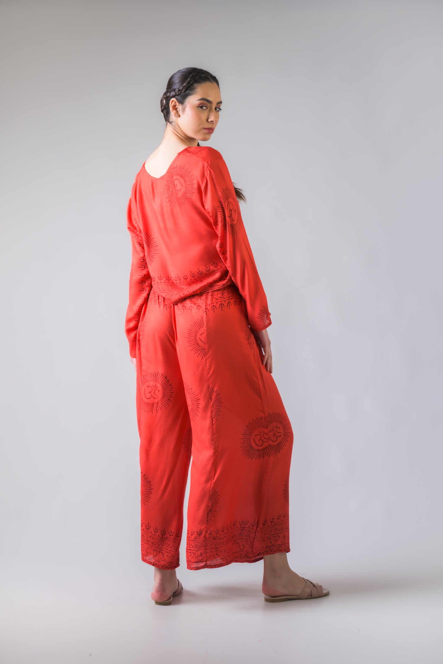 Rhea V Neck Top and Trousers Set Assorted / One Size