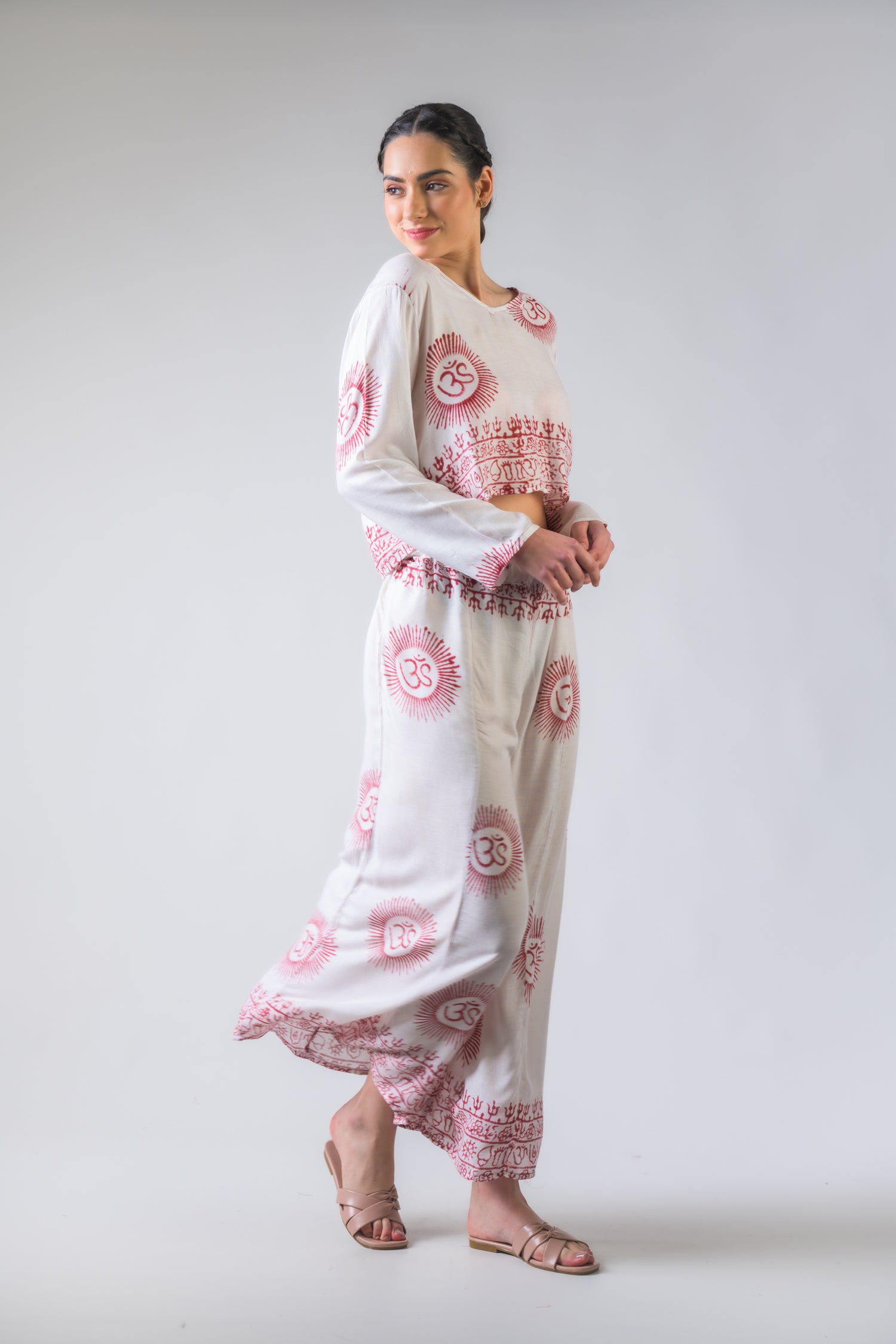 Rhea V Neck Top and Trousers Set Assorted / One Size