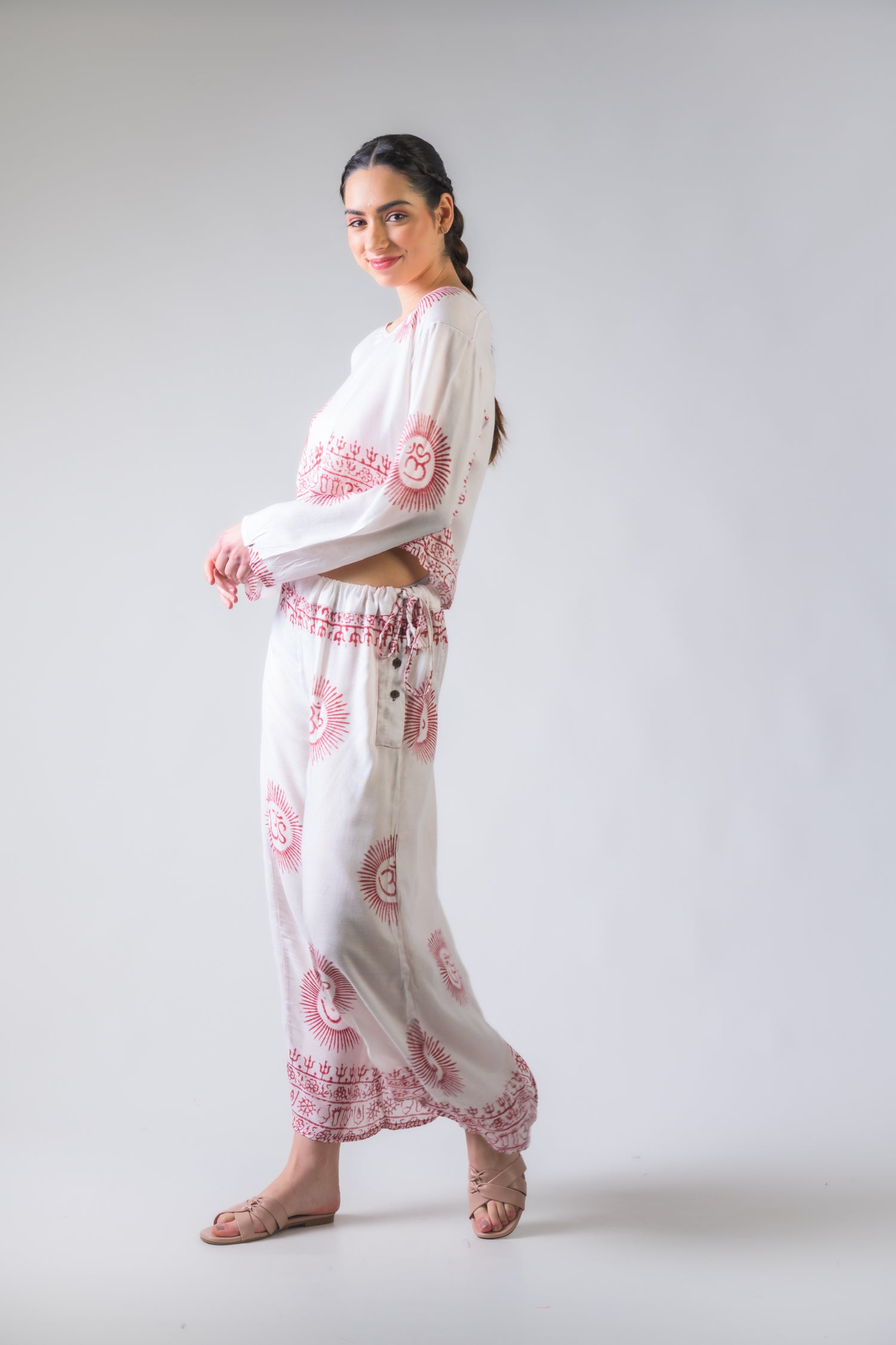 Rhea V Neck Top and Trousers Set Assorted / One Size
