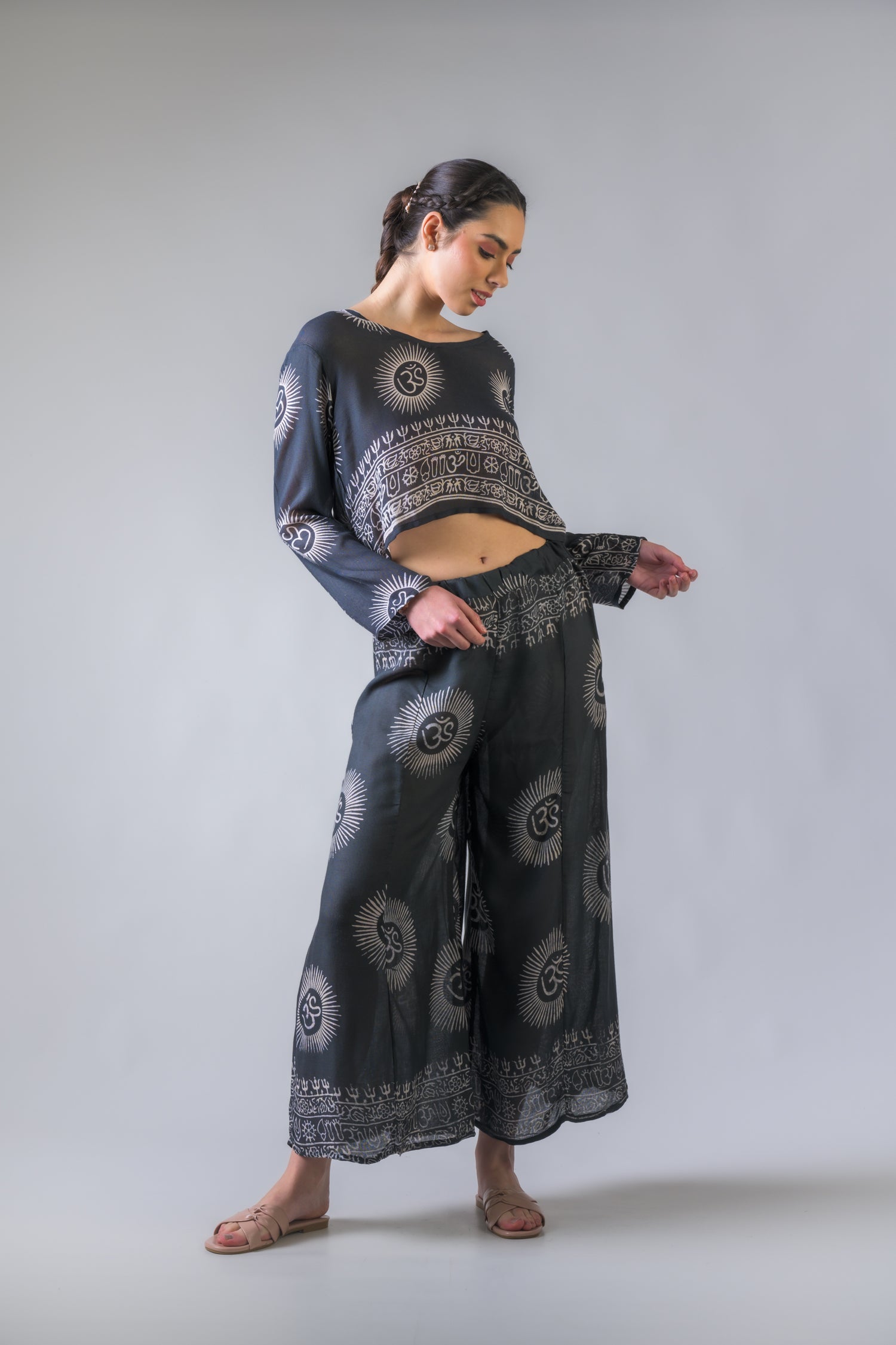 Rhea V Neck Top and Trousers Set Assorted / One Size