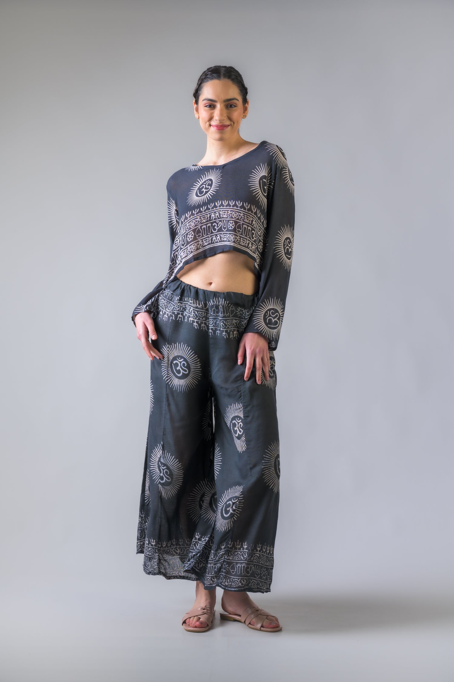 Rhea V Neck Top and Trousers Set Assorted / One Size
