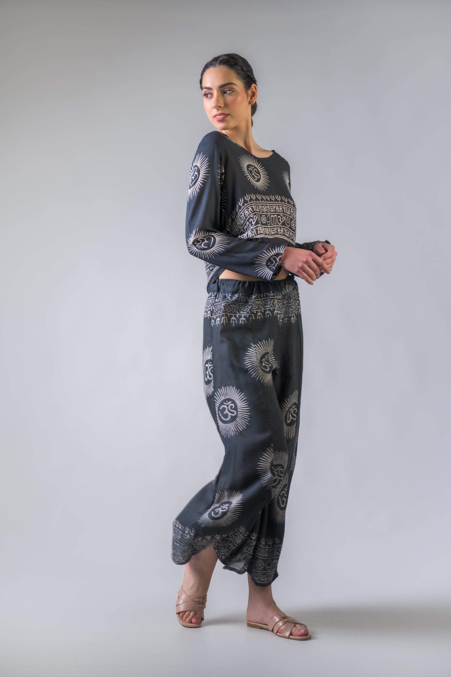 Rhea V Neck Top and Trousers Set Assorted / One Size