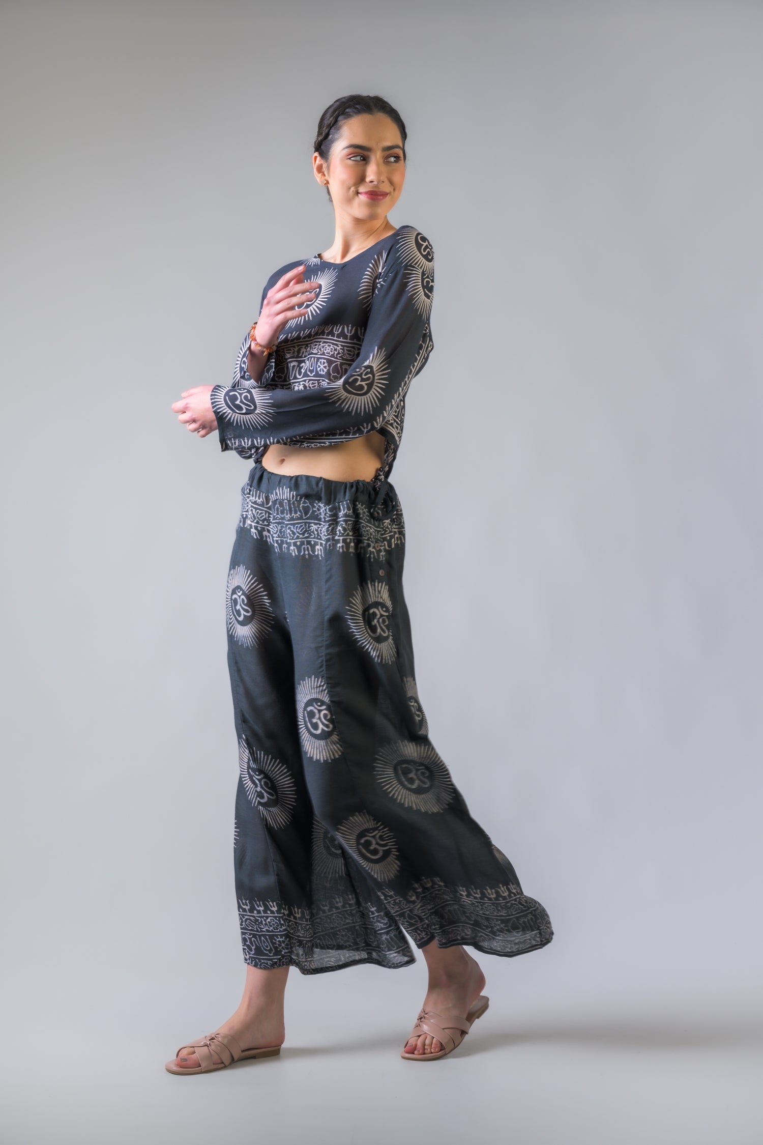 Rhea V Neck Top and Trousers Set Assorted / One Size