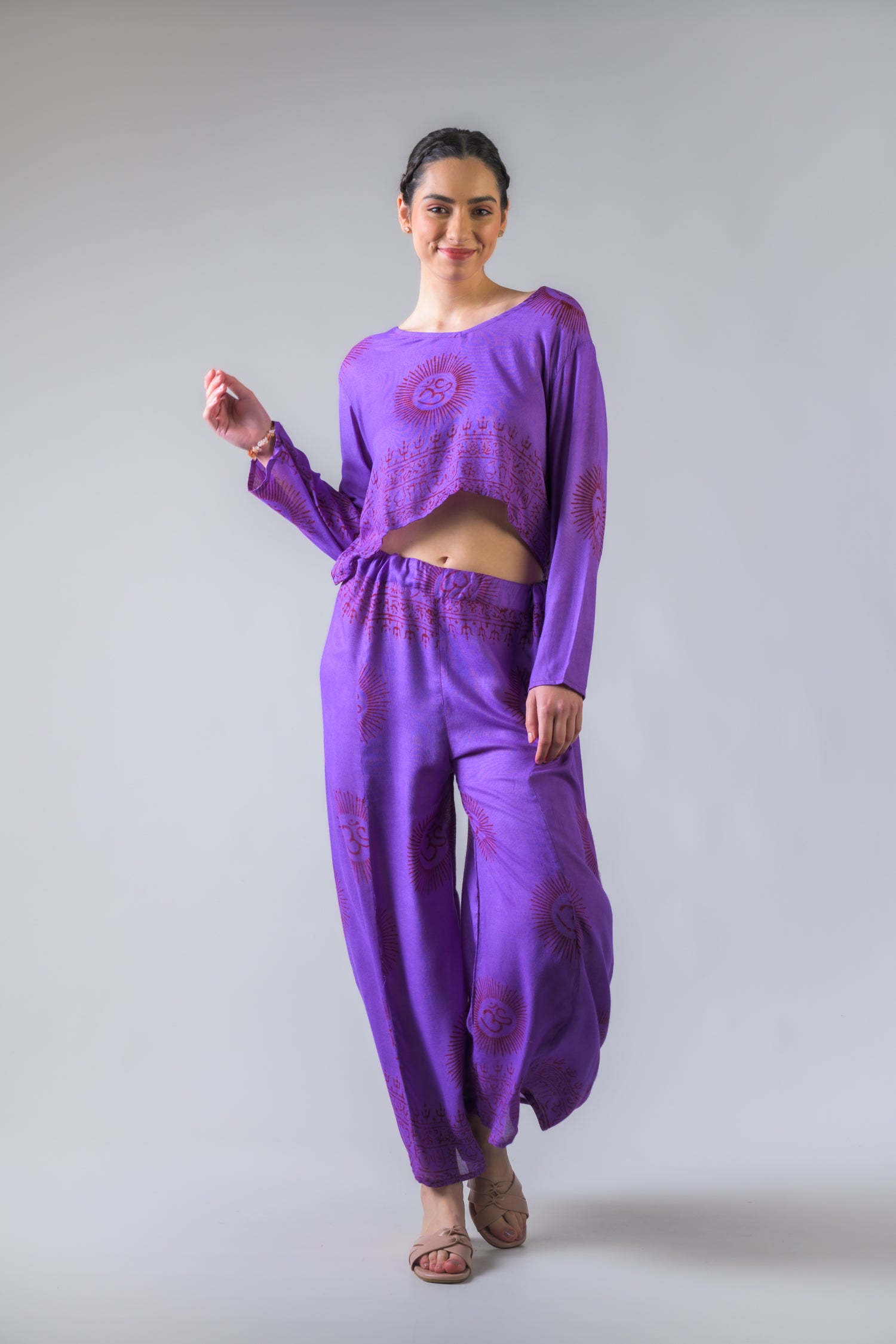 Rhea V Neck Top and Trousers Set Assorted / One Size