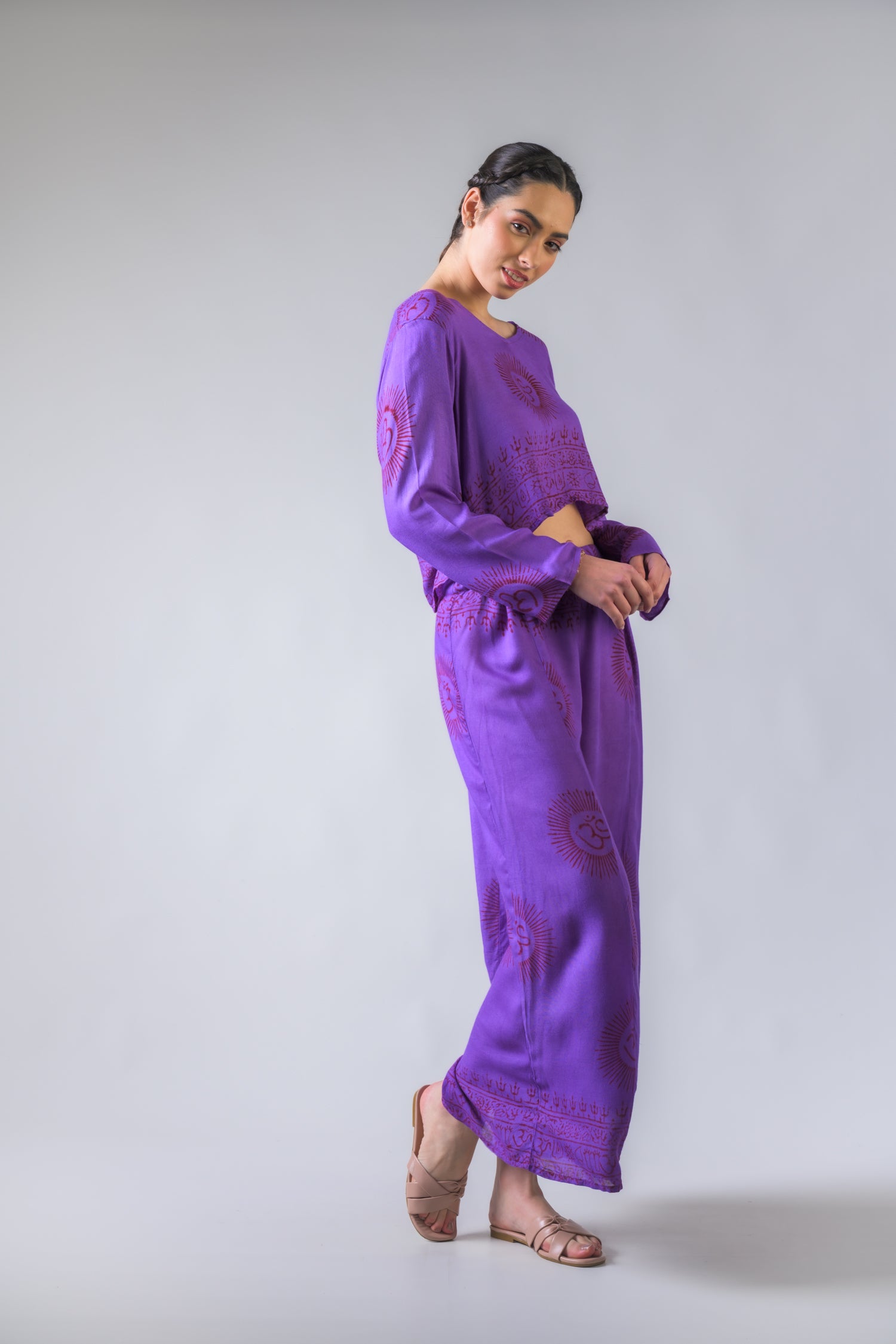 Rhea V Neck Top and Trousers Set Assorted / One Size