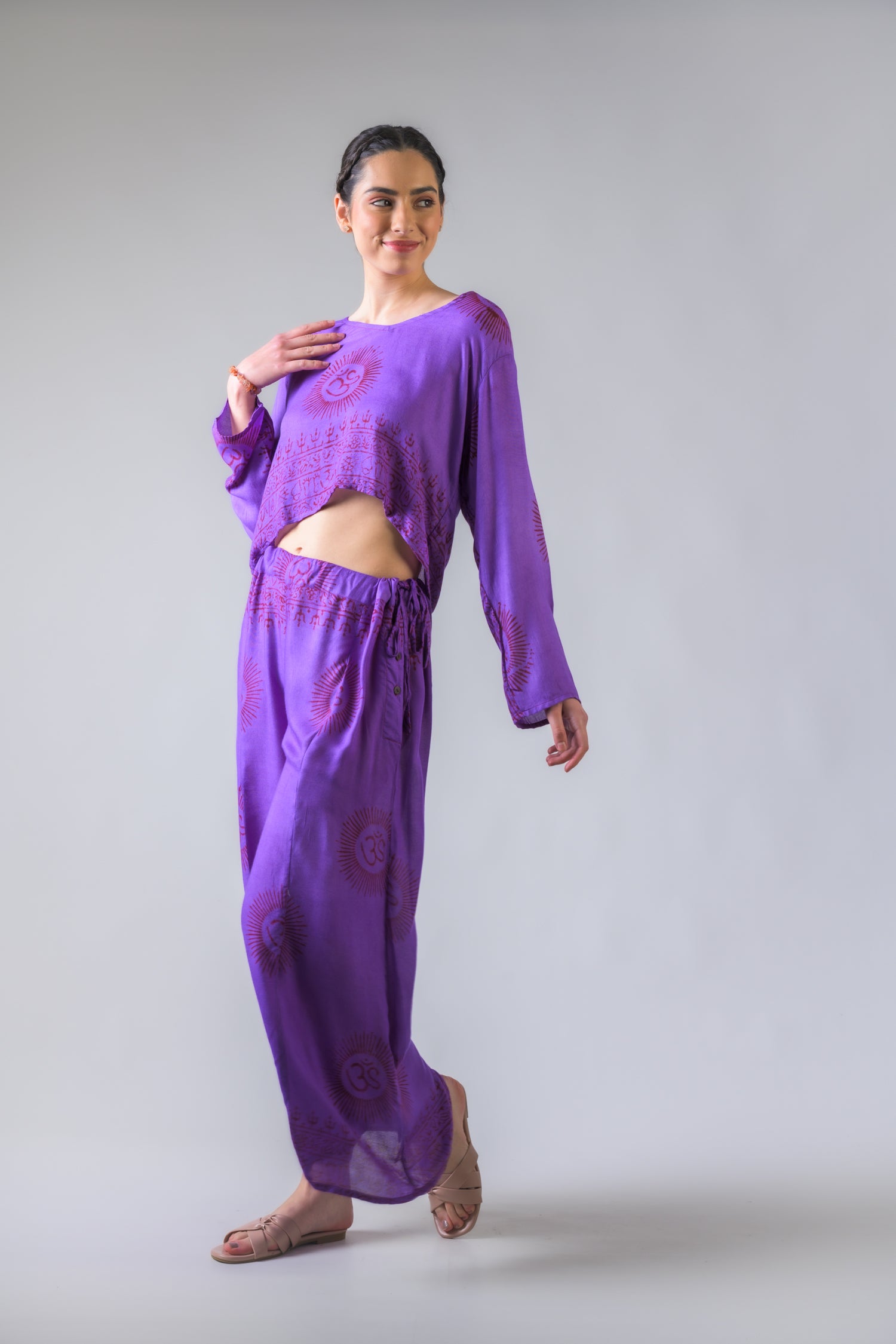 Rhea V Neck Top and Trousers Set Assorted / One Size