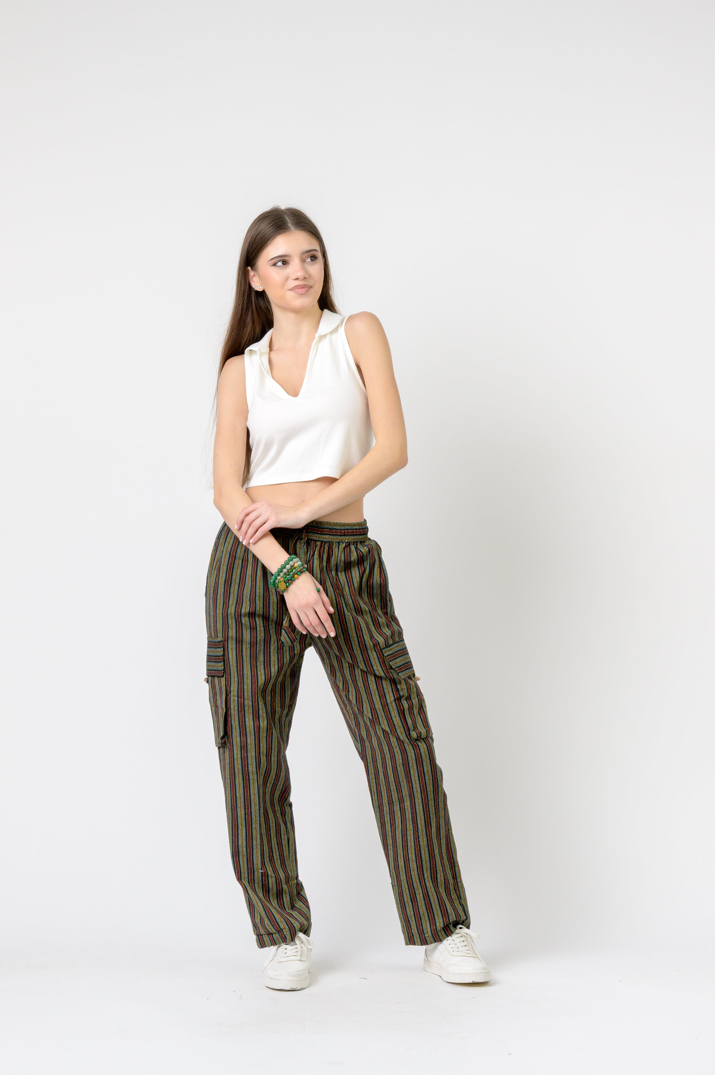 Rhea Striped Cargo Pants