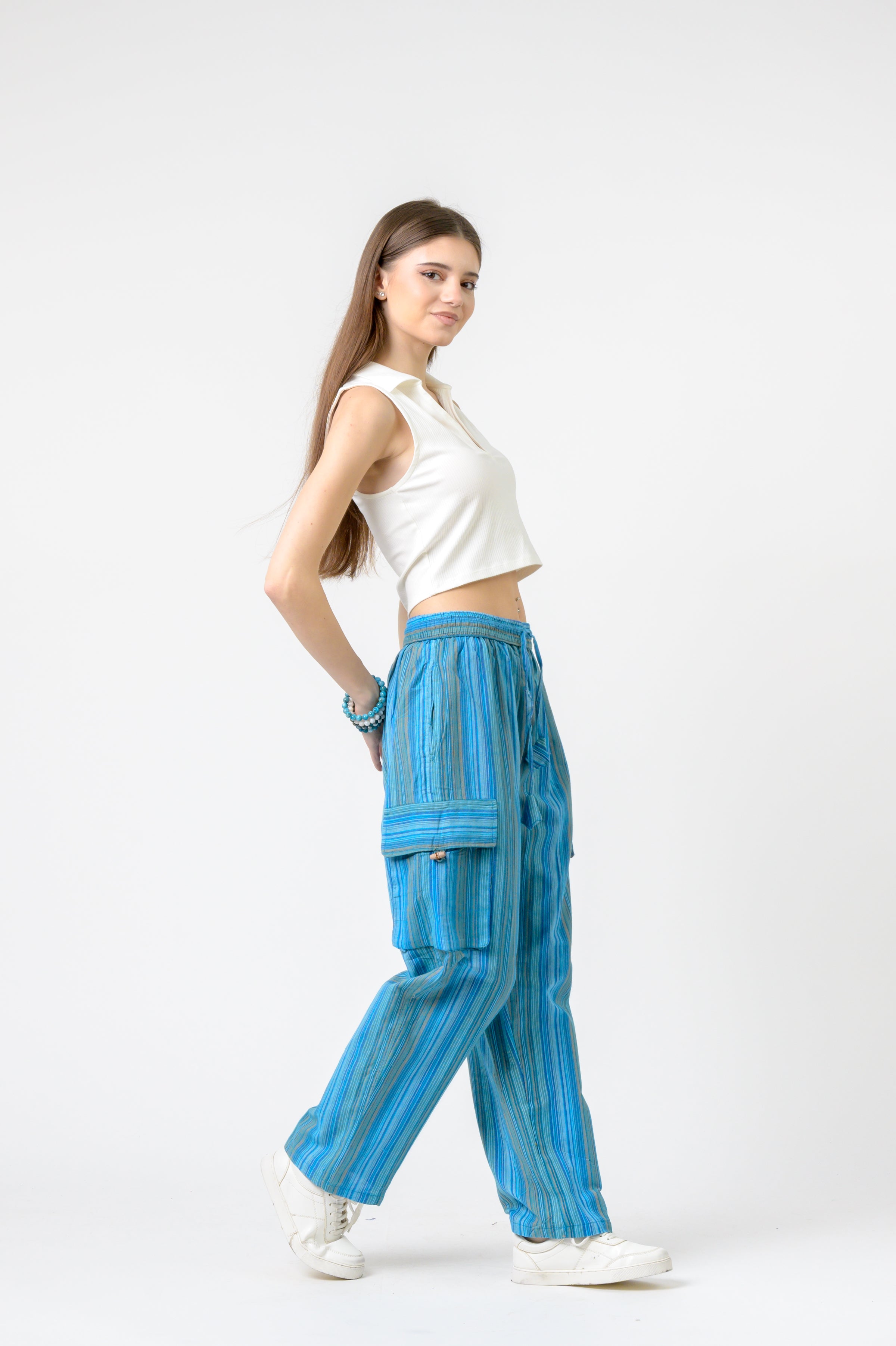 Rhea Striped Cargo Pants