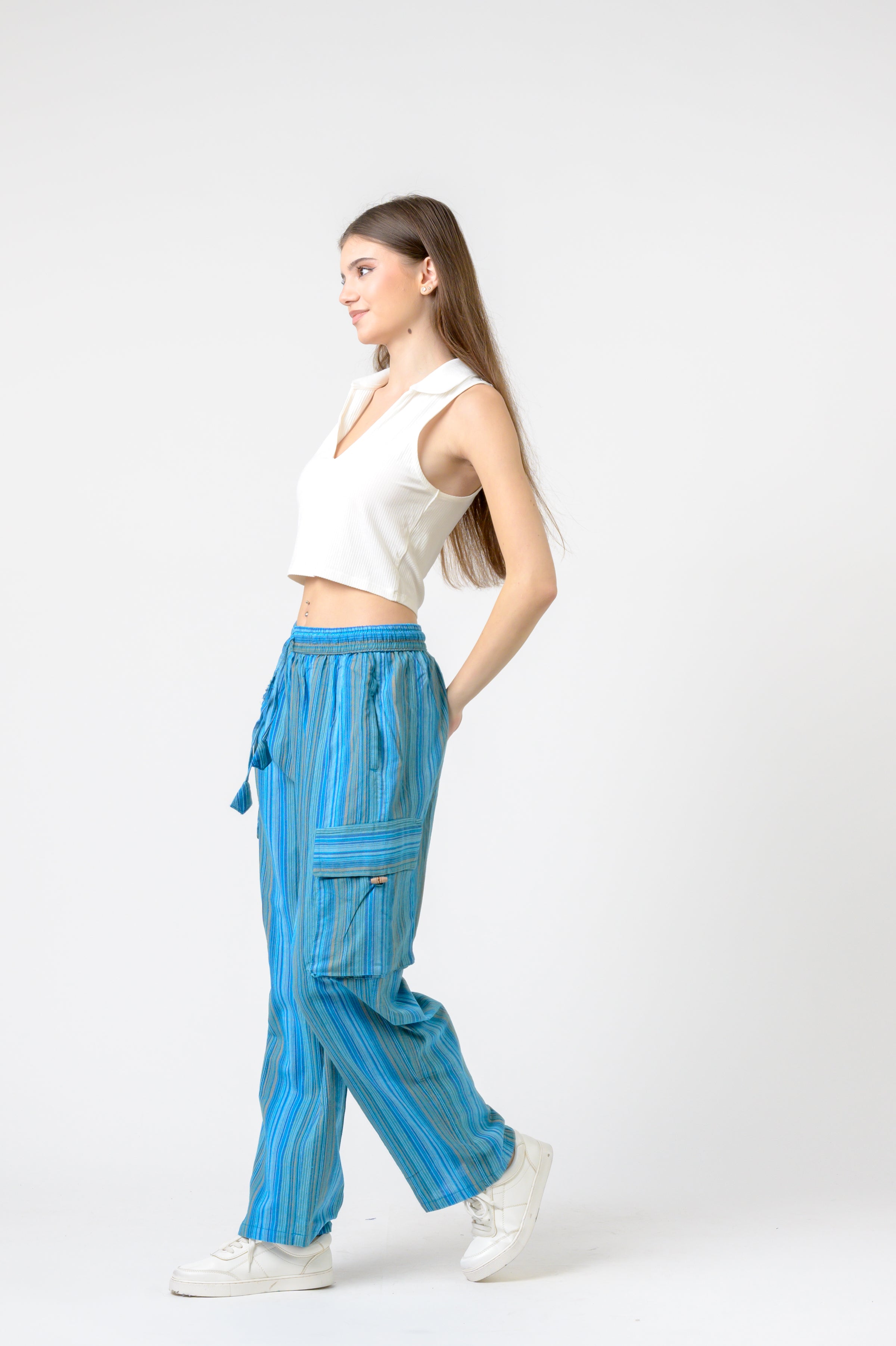 Rhea Striped Cargo Pants