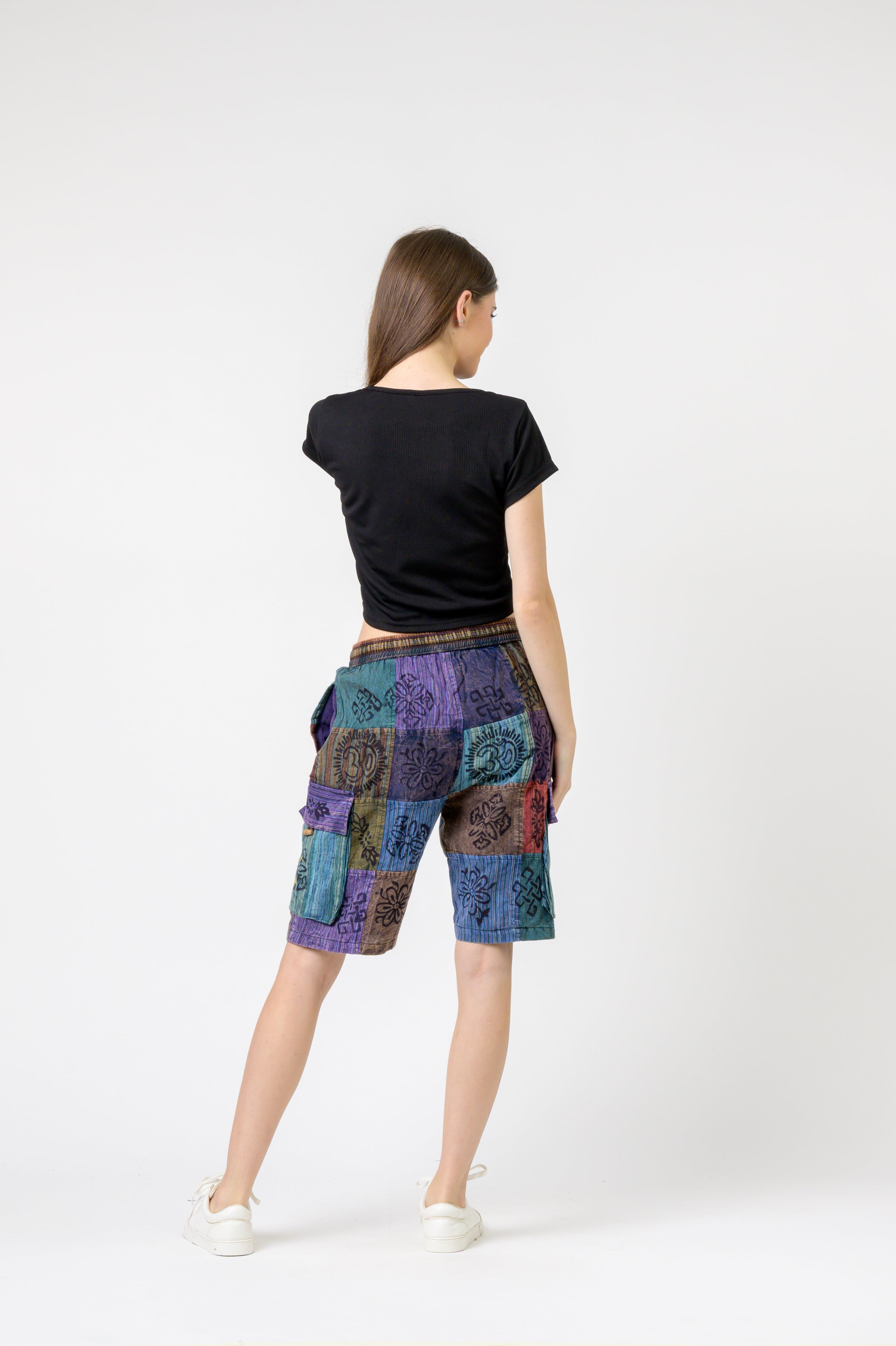 Rhea Mixed Tie-Waist Straight Pants