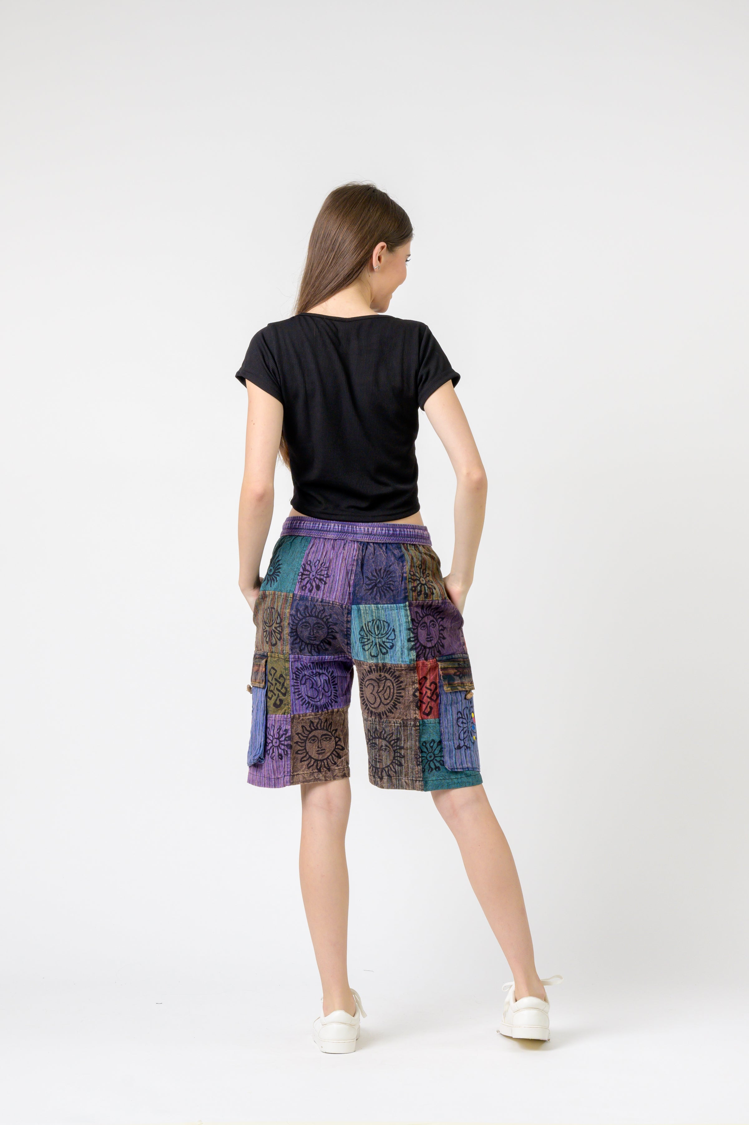 Rhea Mixed Tie-Waist Straight Pants