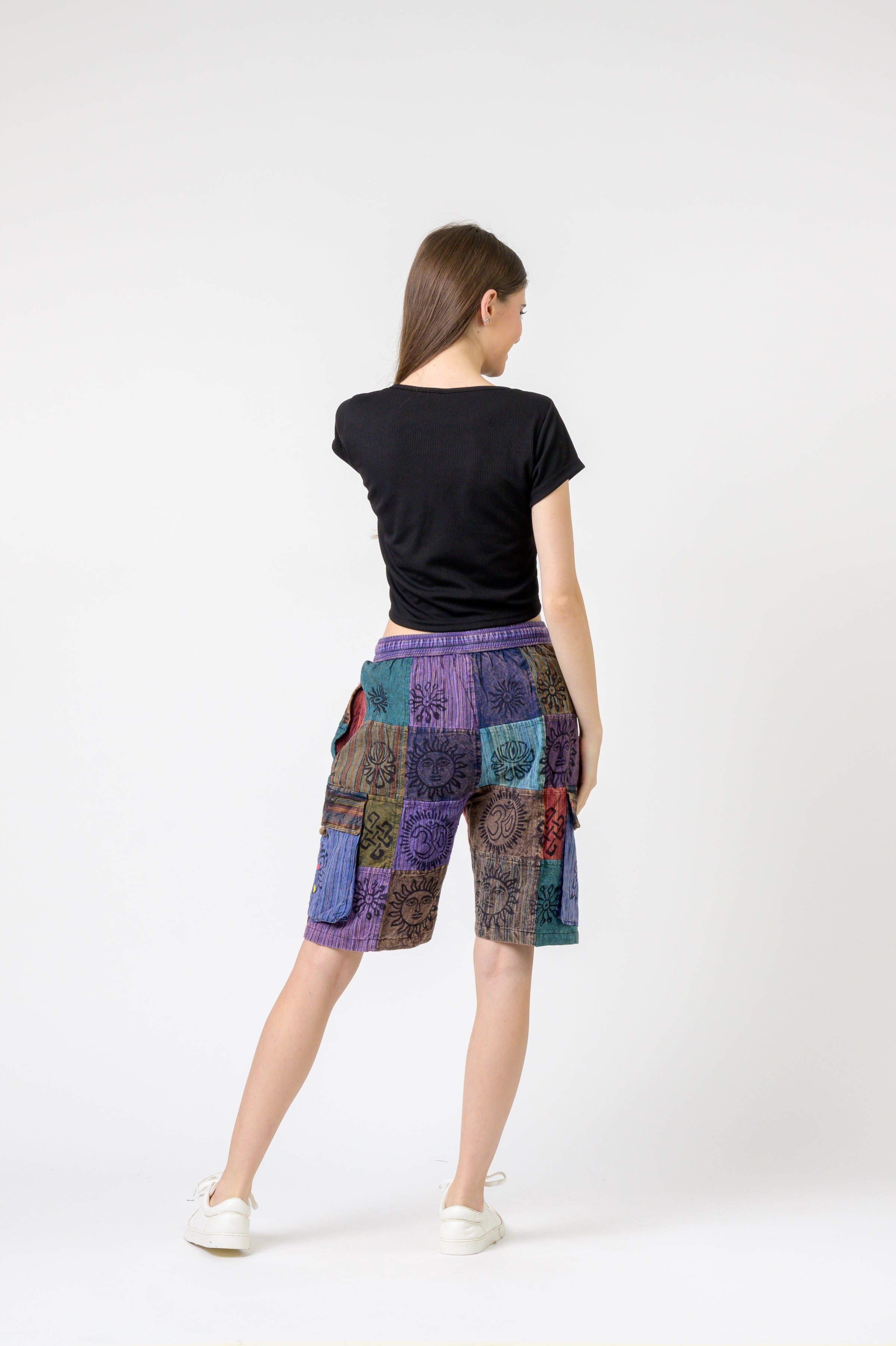 Rhea Mixed Tie-Waist Straight Pants