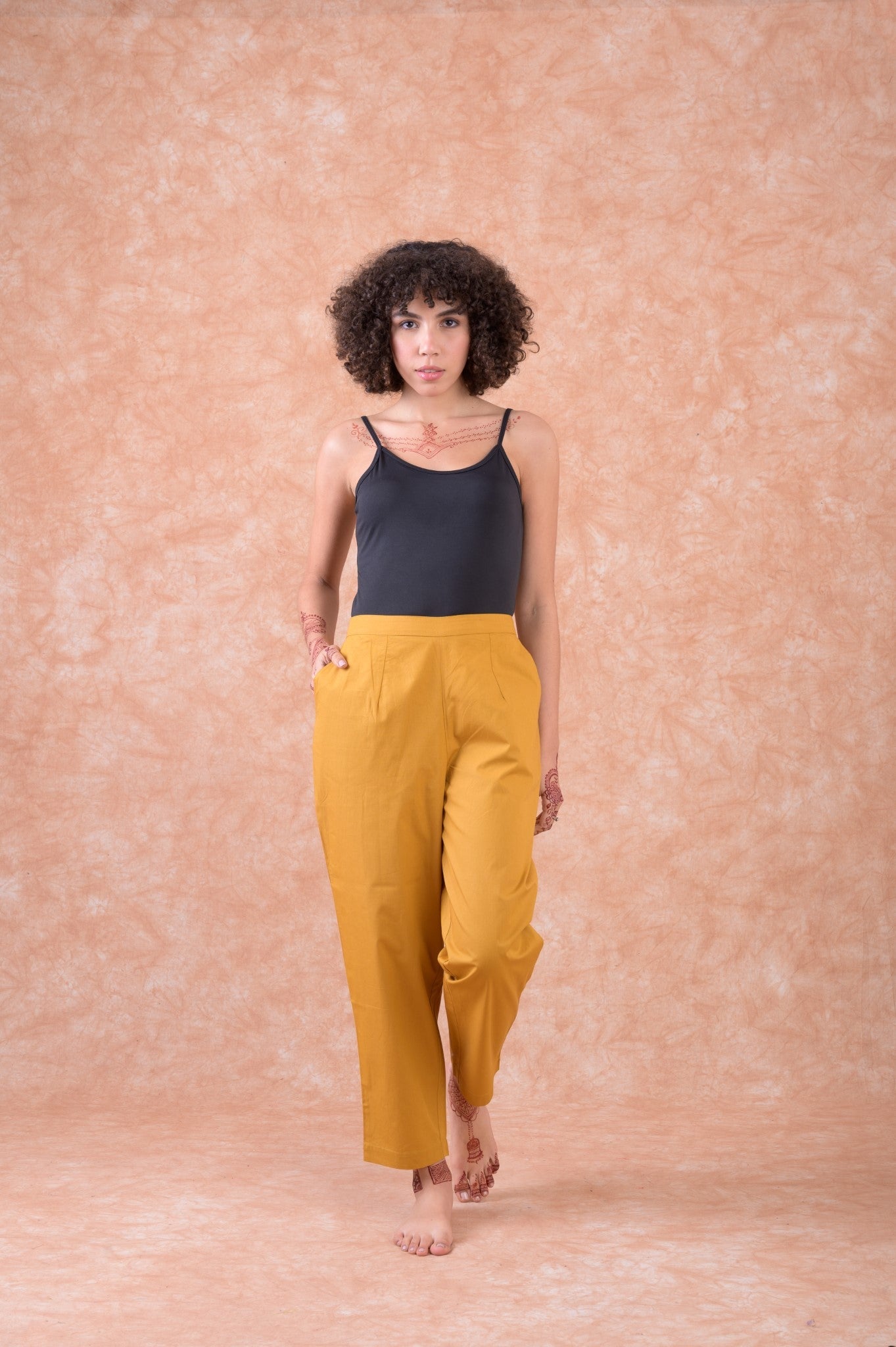 Rhea Pocket Pants Yellow / Small