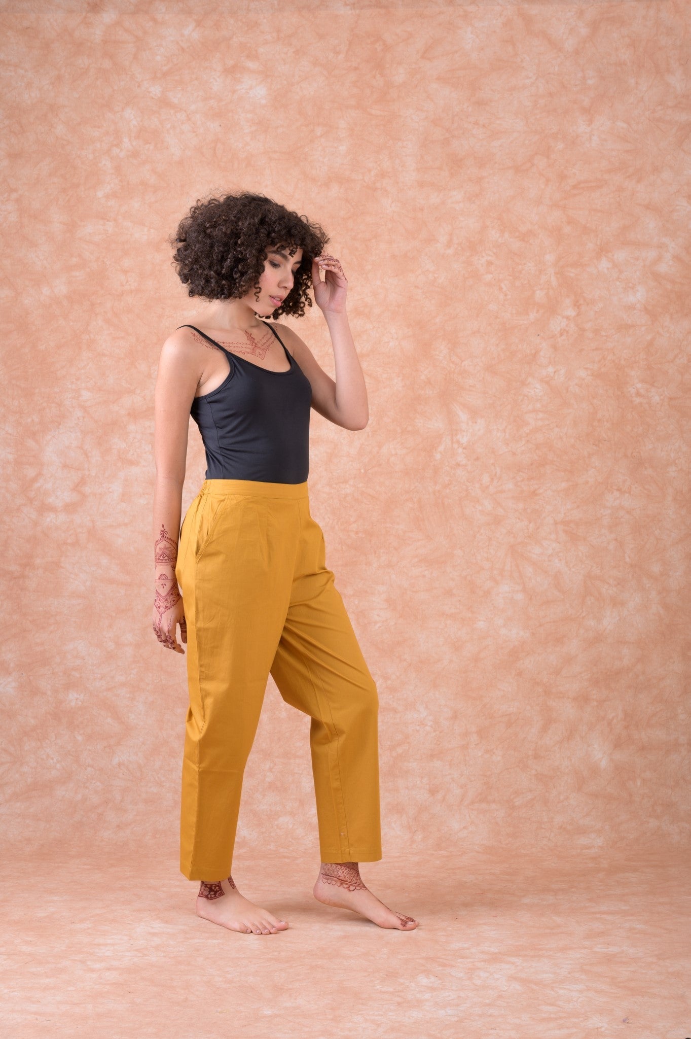 Rhea Pocket Pants Yellow / Small