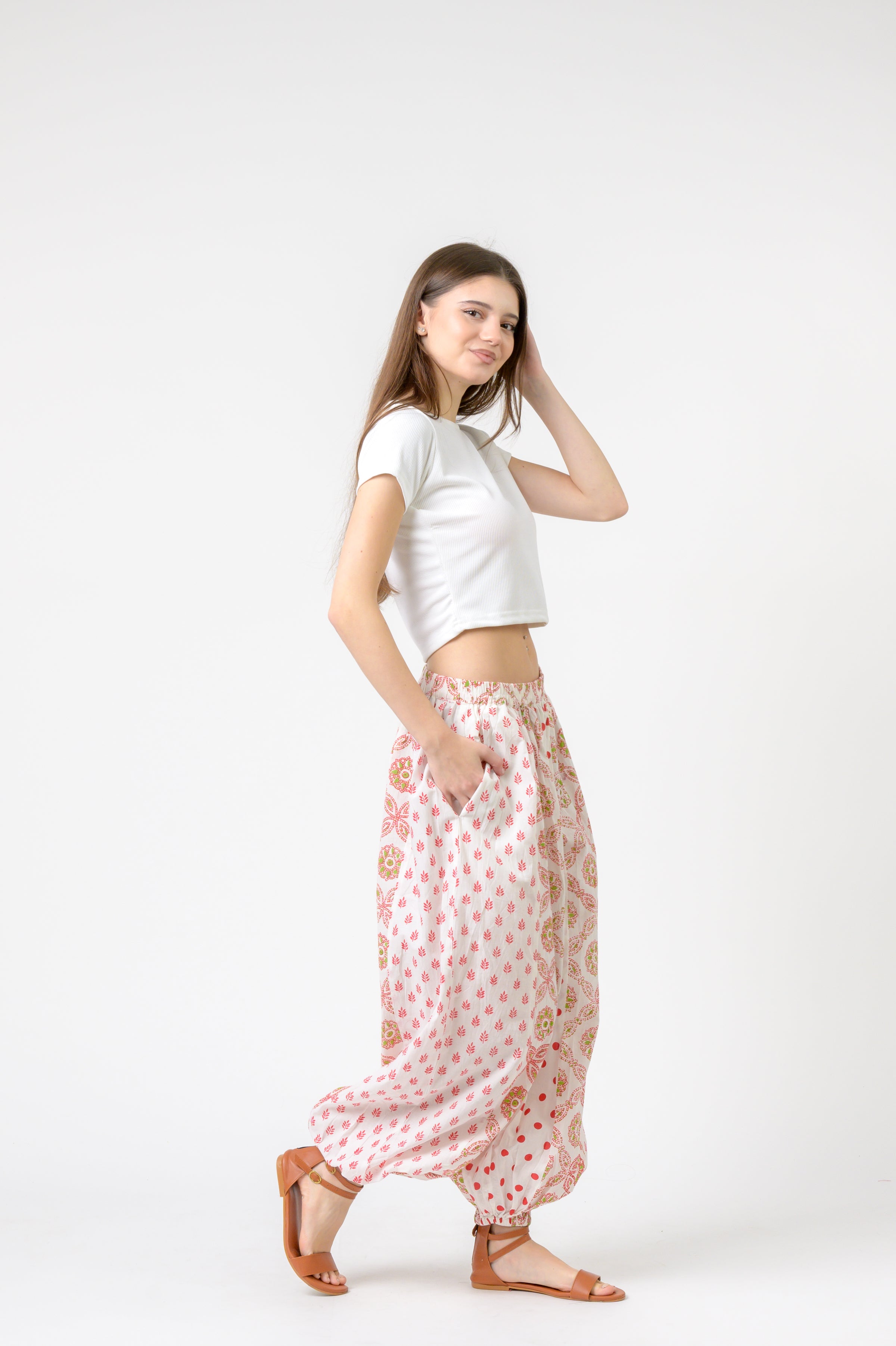 Rhea Side Panel Harem Pants