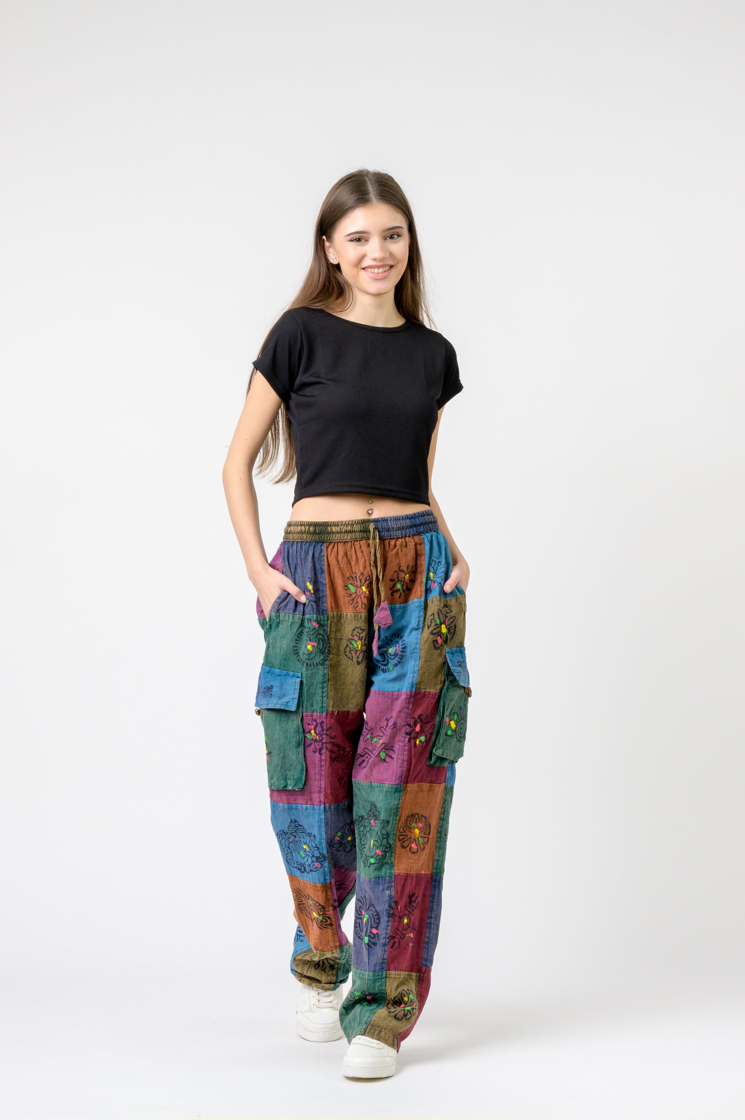 Rhea Tie Waist Cargo Pants