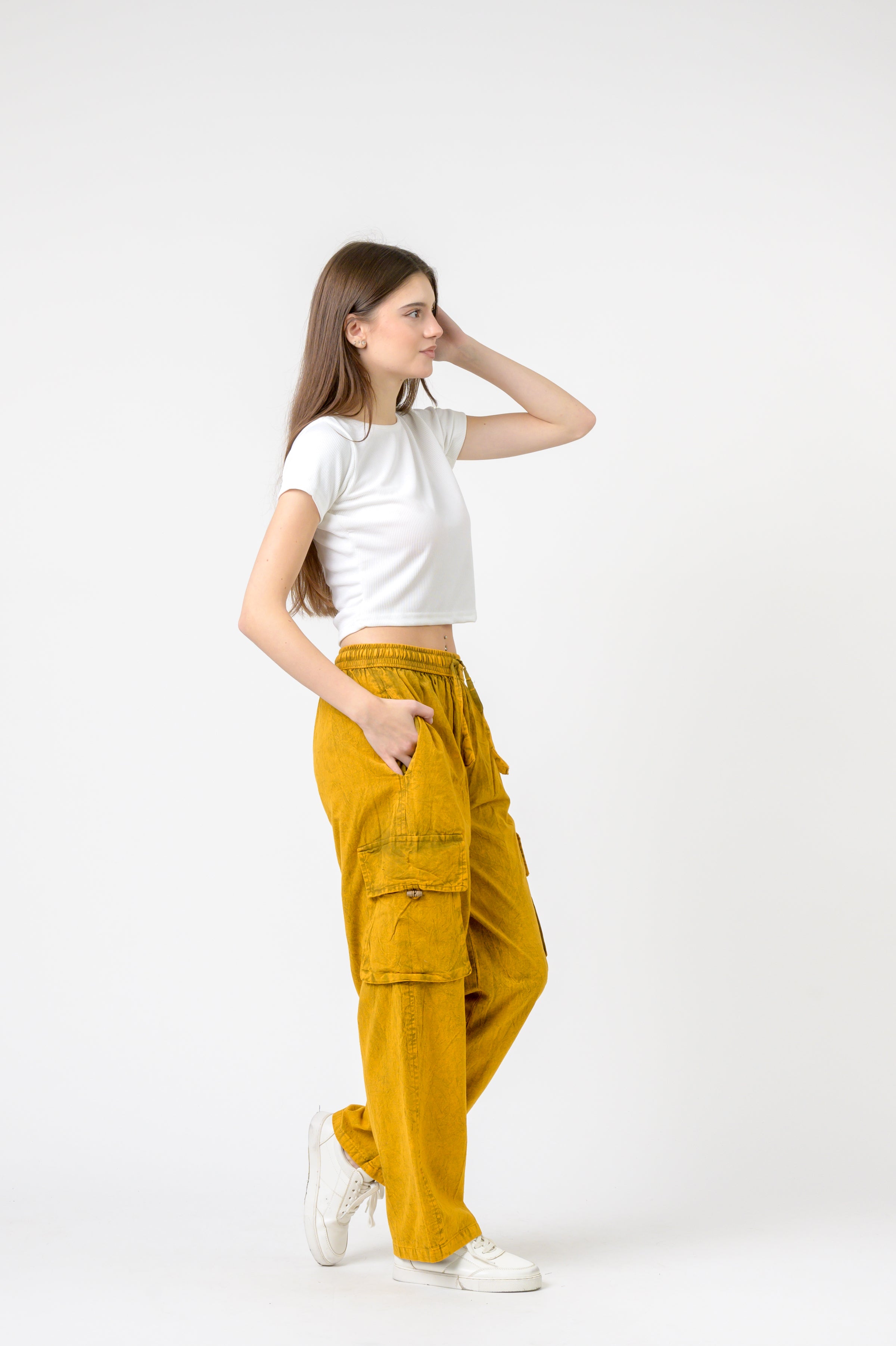 Rhea Solid Cargo Trouser