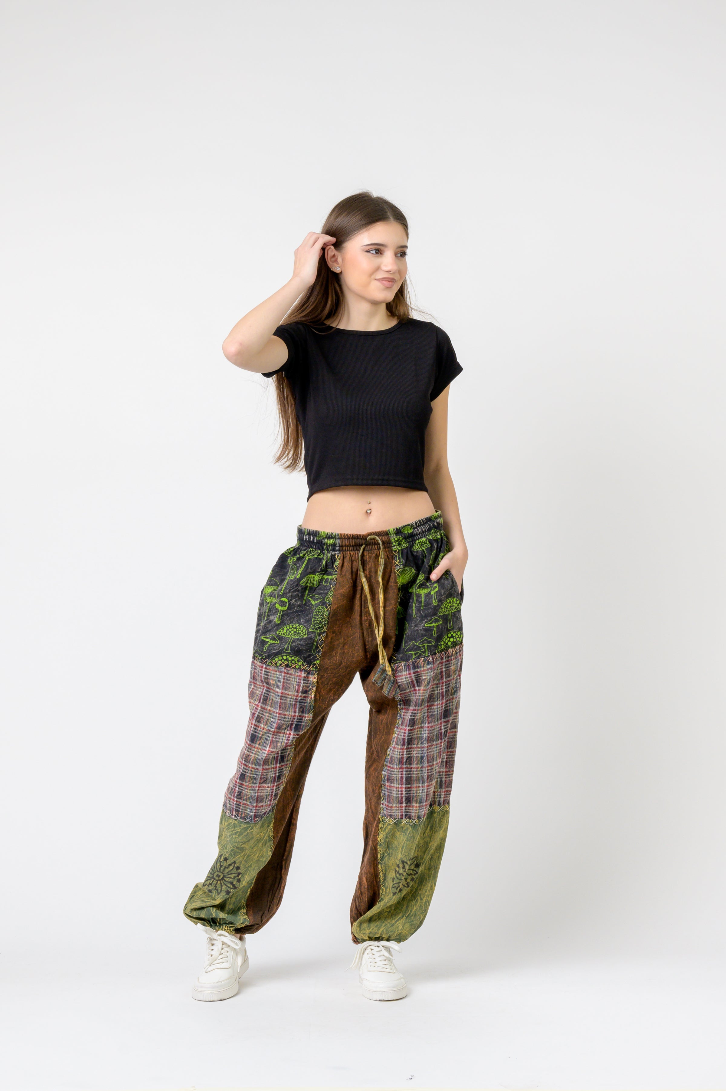Rhea Elastic Waist Cotton Pants