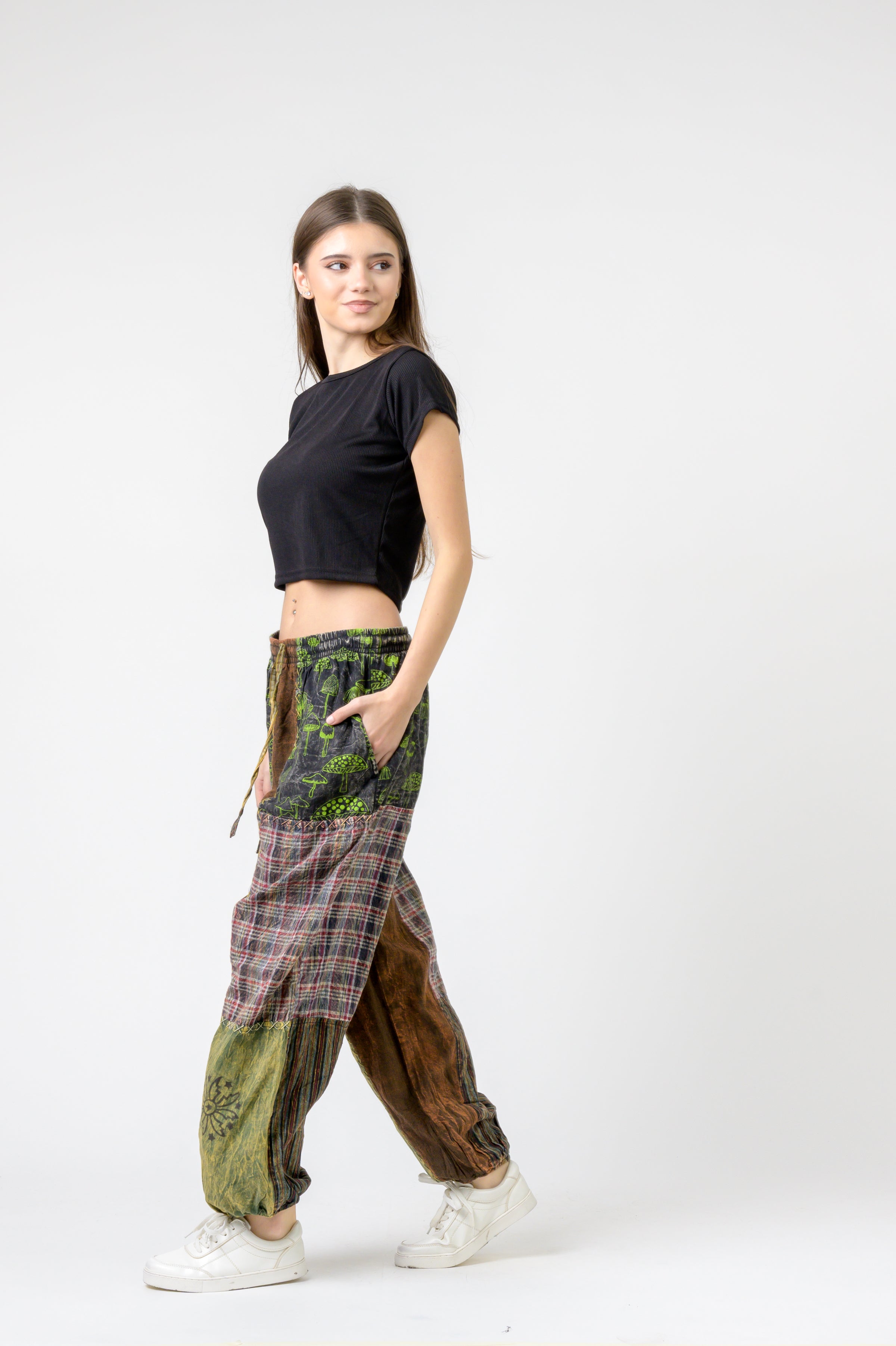 Rhea Elastic Waist Cotton Pants